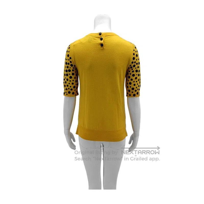 Louis Vuitton Louis Vuitton Spring Yellow Wool Polka Dot Top . Size S / US 4 / IT 40 - 2 Thumbnail
