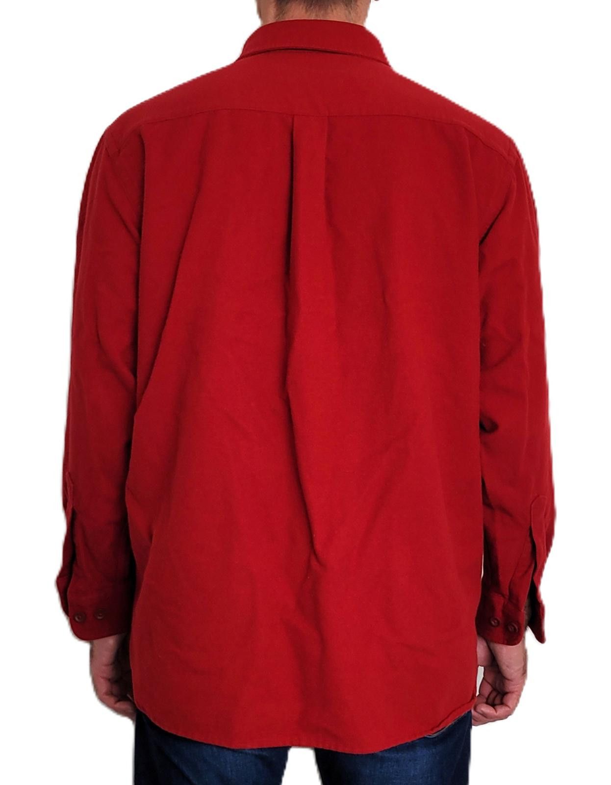 L.L. Bean L.L. Bean Men’s Large Button Shirt Red Heavy Cotton Size US L / EU 52-54 / 3 - 2 Thumbnail