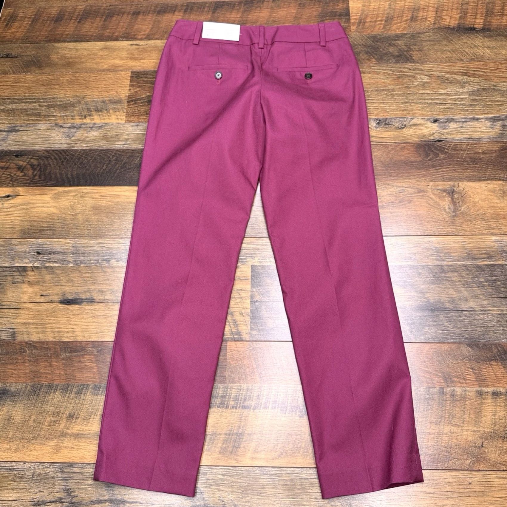 Ann Taylor Ann Taylor Loft Marisa Ankle Pants Pink 00 Low Rise Stretch Canvas Cotton Spandex Straight 26 in Inseam Size 24" / US 00 / IT 34 - 2 Thumbnail