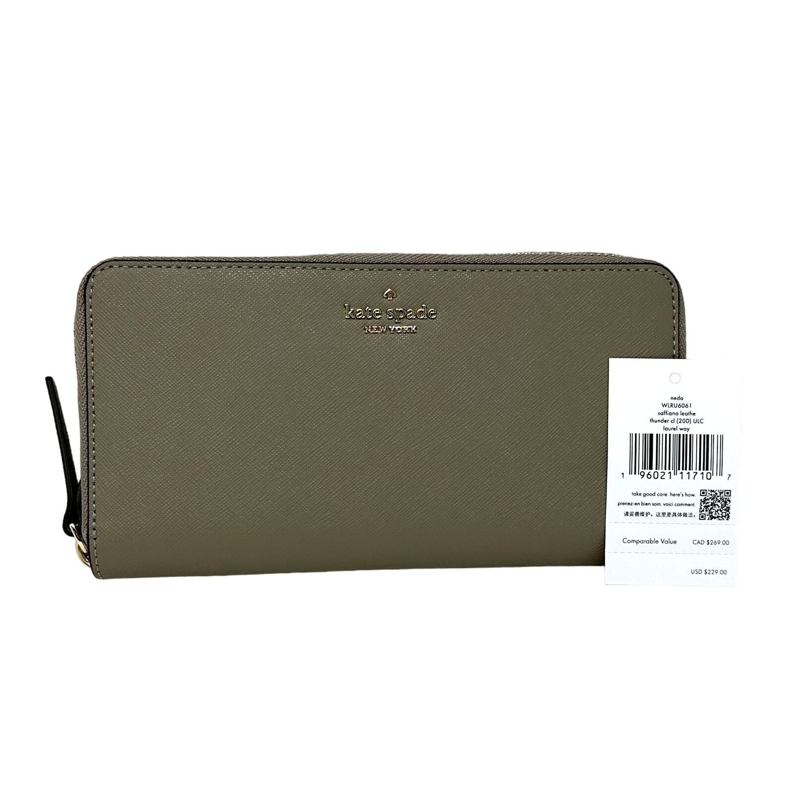 Kate Spade Kate Spade Laurel Way Neda Lrg Wallet Thunder Cloud WLRU6061 Size ONE SIZE - 2 Thumbnail