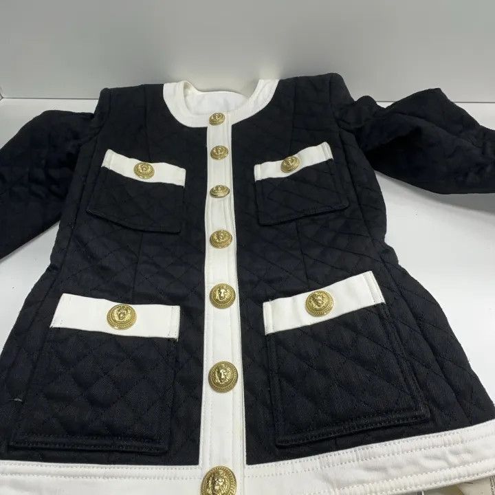Balmain Balmain Classic Gold Button Black Jacket -2507 Size M / US 6-8 / IT 42-44 - 5 Thumbnail