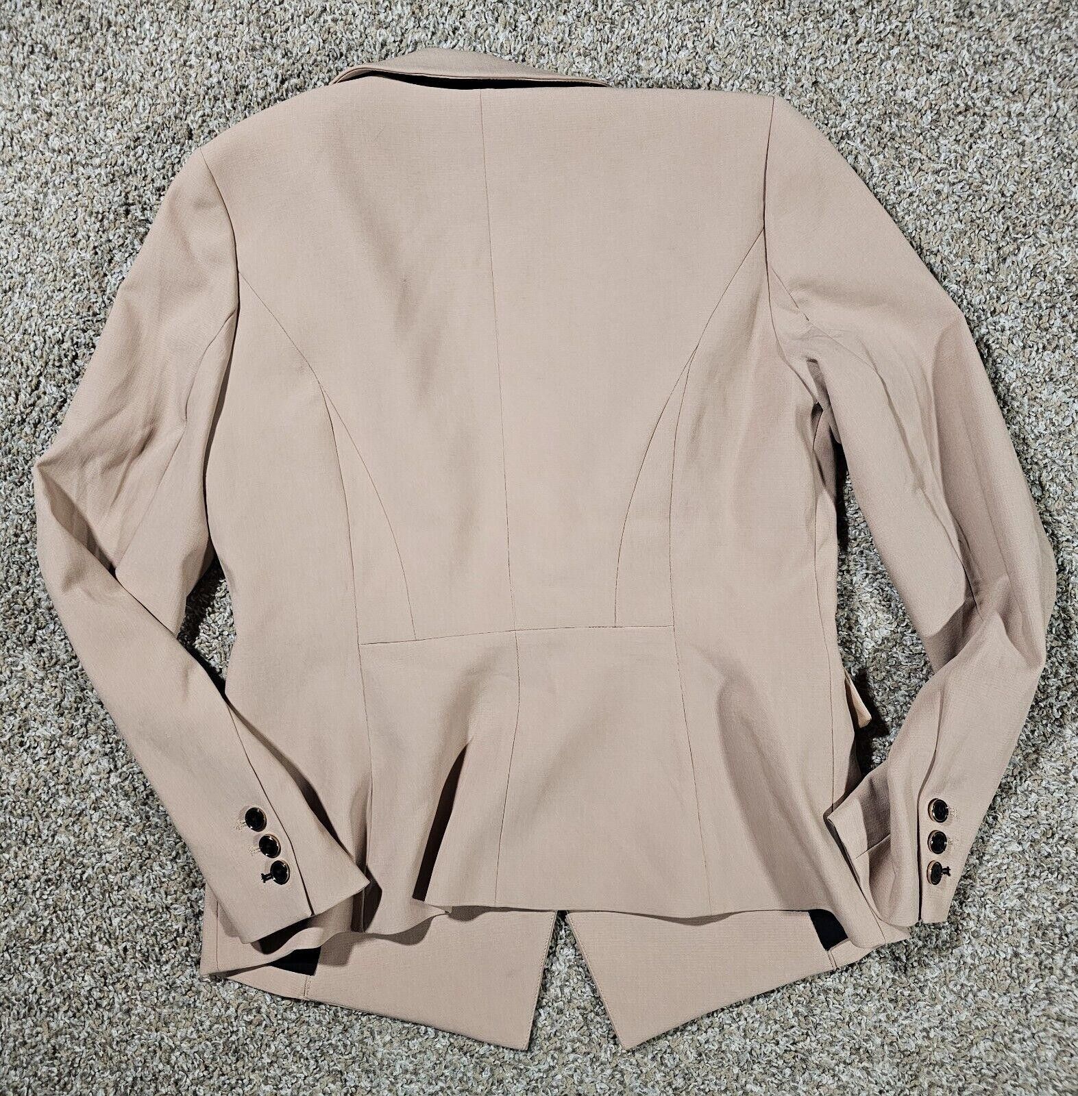 Designer White House Black Market Double Breasted Trophy Blazer Tan 8 Size M / US 6-8 / IT 42-44 - 7 Thumbnail