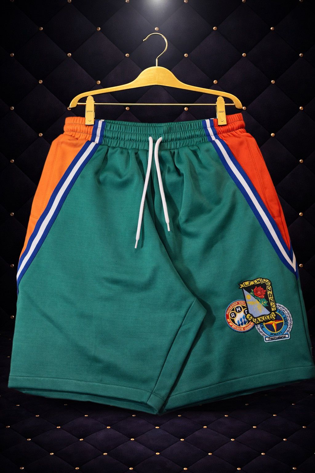 Other GREEN COLORBLOCK STRIPE BASKETBALL SHORTS Size US 32 / EU 48 - 1 Preview