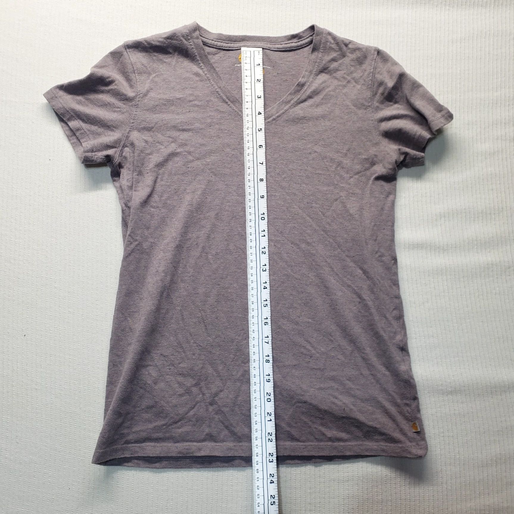 Carhartt Carhartt Women's Solid Gray Crew Neck Short Sleeve Shirt S 100% Cotton Casual Classic Size S / US 4 / IT 40 - 6 Thumbnail