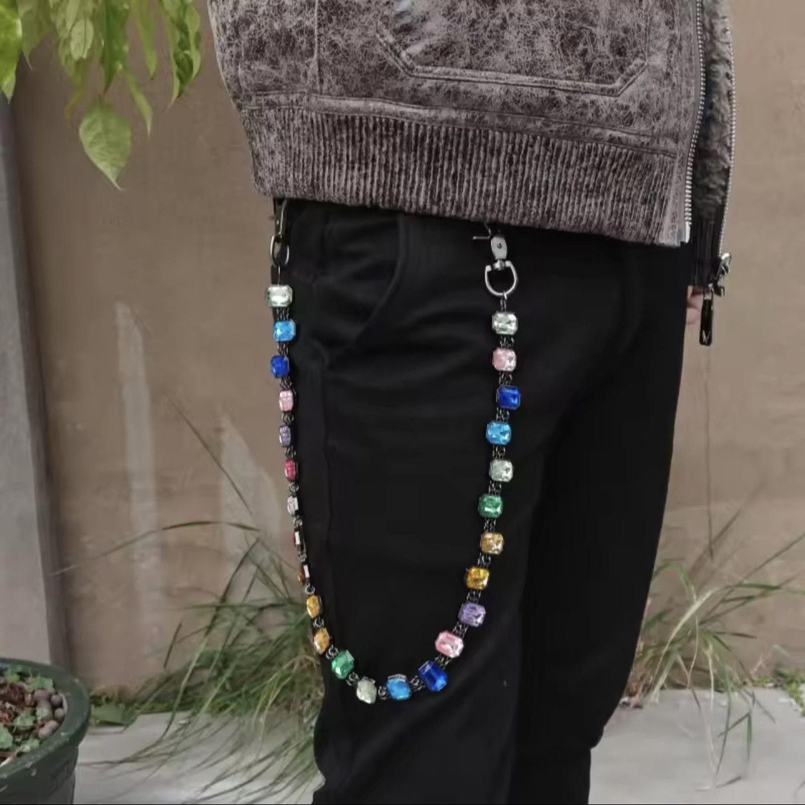Other Colorful Gemstone Chained Belt Size ONE SIZE - 1 Thumbnail