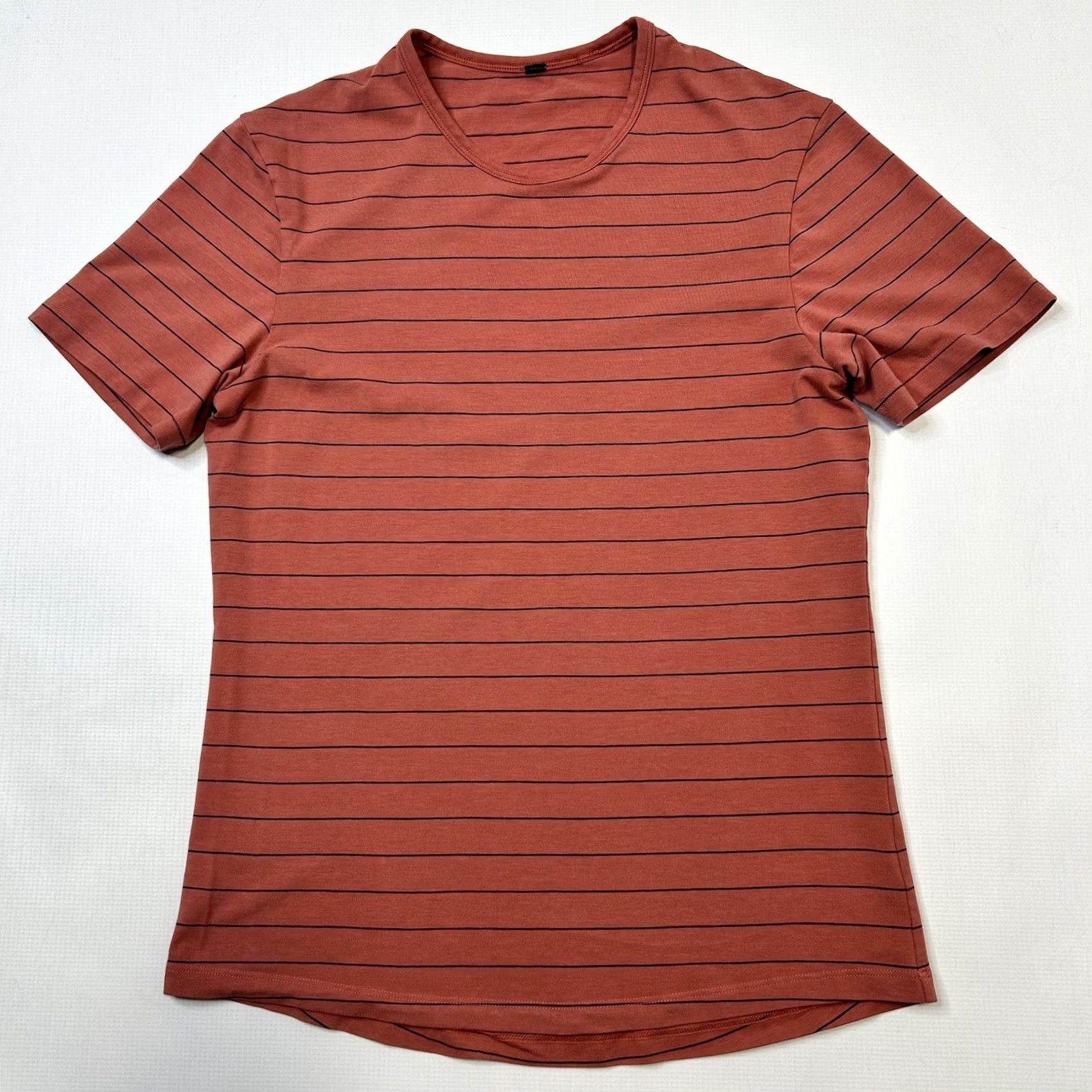 Lululemon Lululemon Shirt Mens M Orange Year Basic Tee Sharp Stripe Copper Clay Size US M / EU 48-50 / 2 - 4 Thumbnail