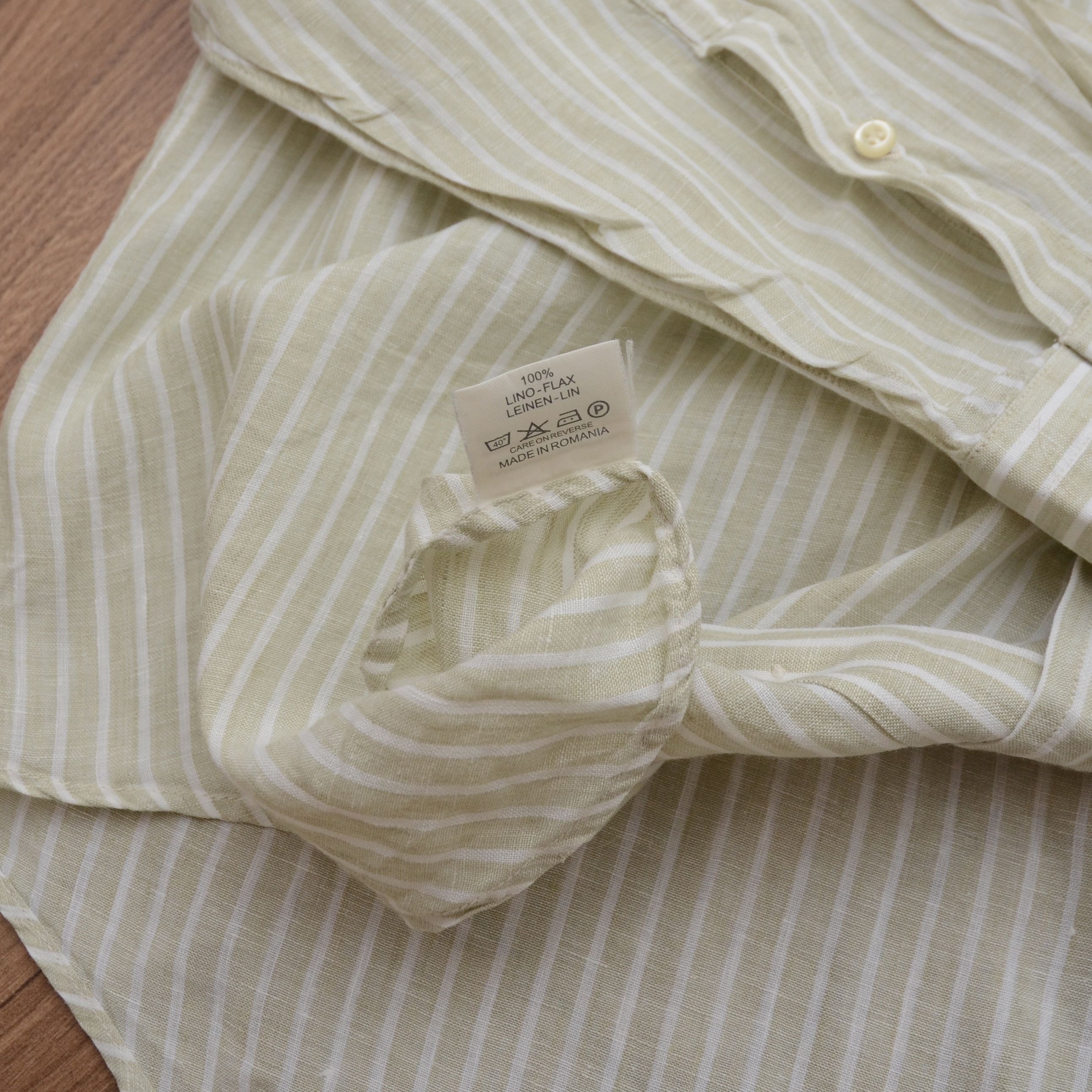 Boggi Boggi Milano 100% Pure Linen Shirt Striped Size US L / EU 52-54 / 3 - 10 Thumbnail