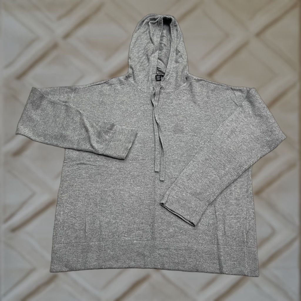 Vintage Hilary Radley Hoodie Pullover Womens Small Gray Lightweight Knit Cotton Nylon Viscose Logo Sweatshirt Casual Shirt? Size S / US 4 / IT 40 - 1 Thumbnail
