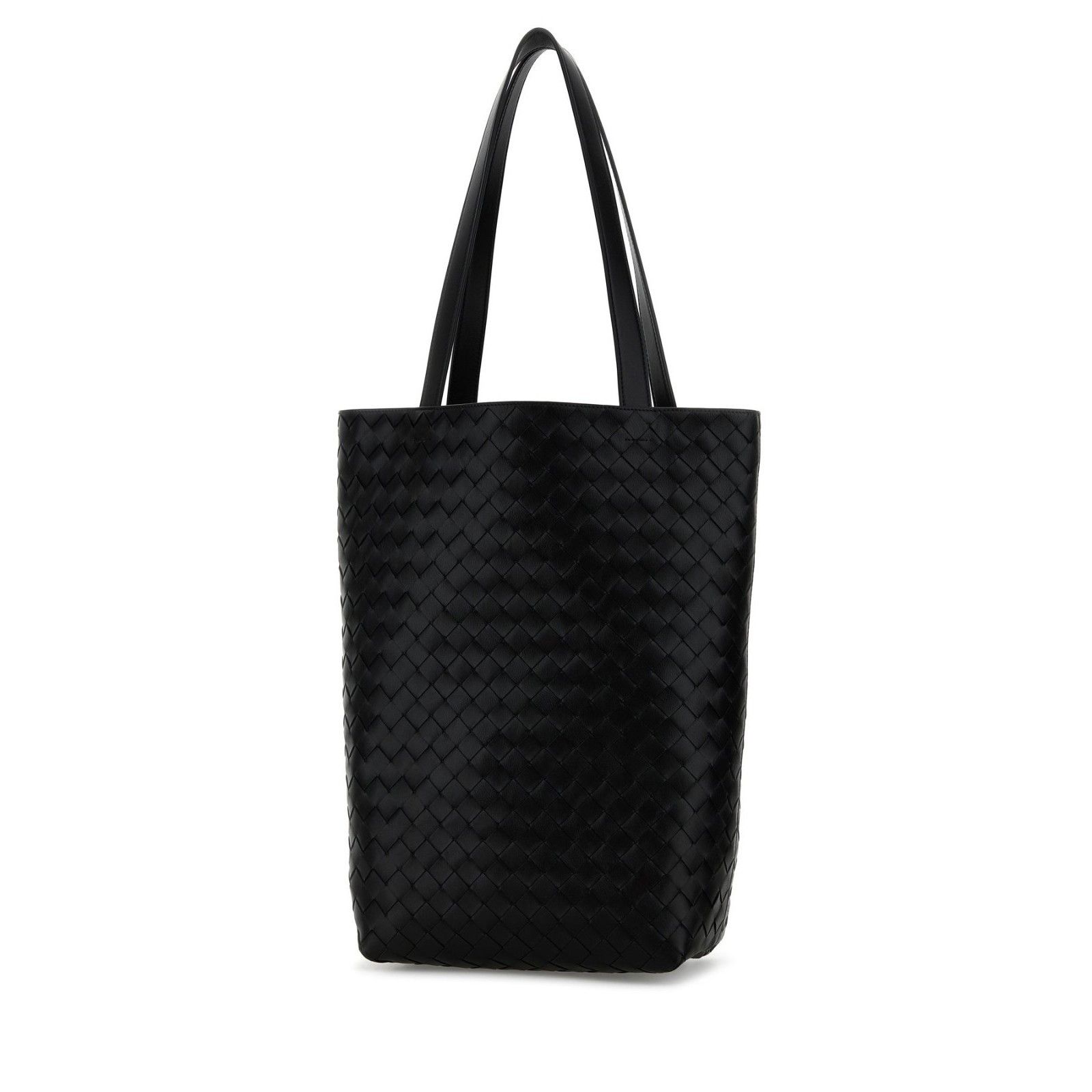 Bottega Veneta Classic Black Intrecciato Leather Tote Bag Ne