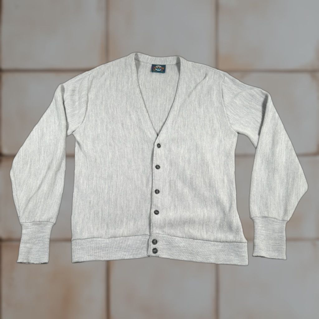 Jantzen VINTAGE Jantzen Cardigan Sweater Men's Gray XL Large Button Up 80s USA Made Knit Cardigan Size US L / EU 52-54 / 3 - 1 Thumbnail