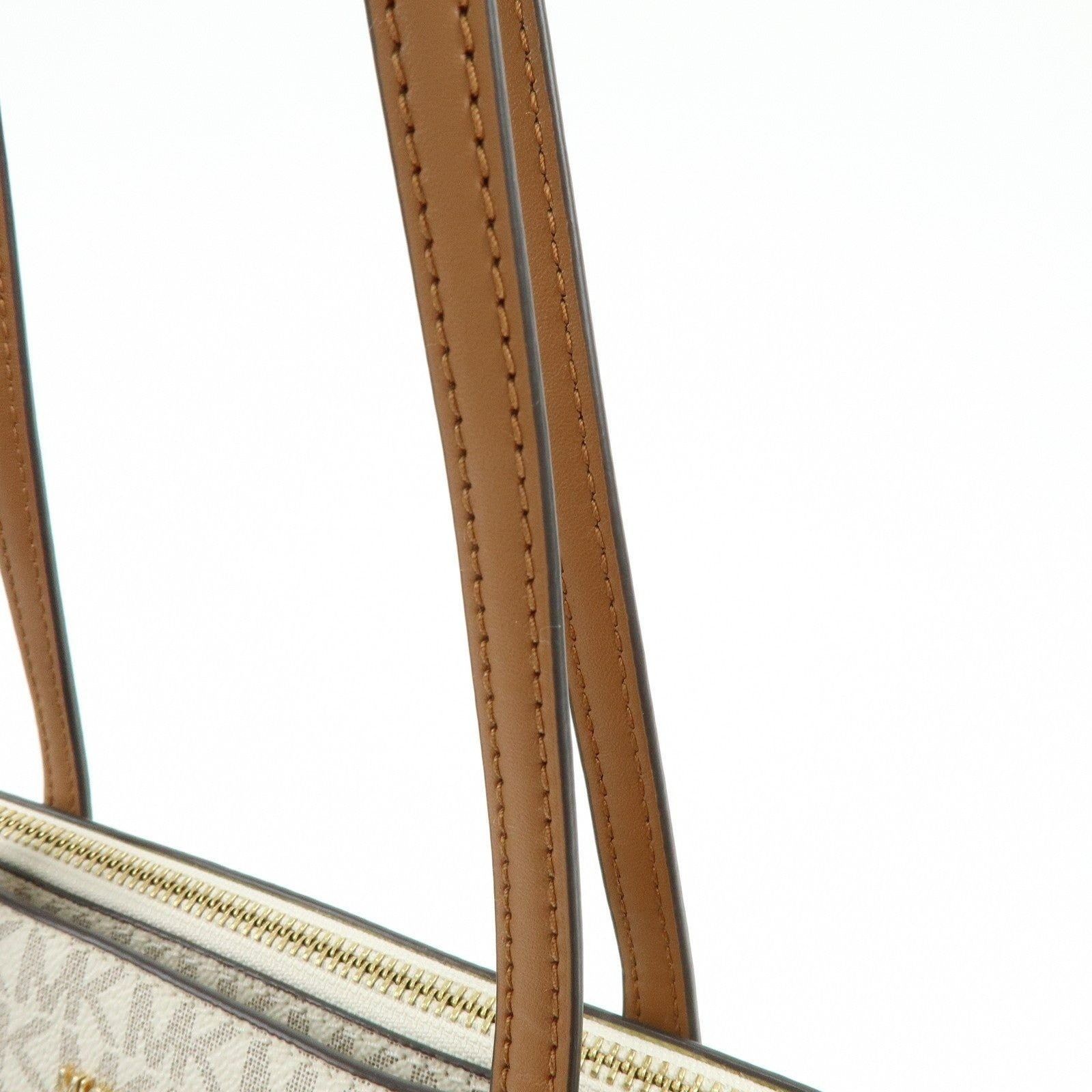Michael Kors Michael Kors MK Signature Coated Canvas Shoulder Bag White Size ONE SIZE - 9 Thumbnail