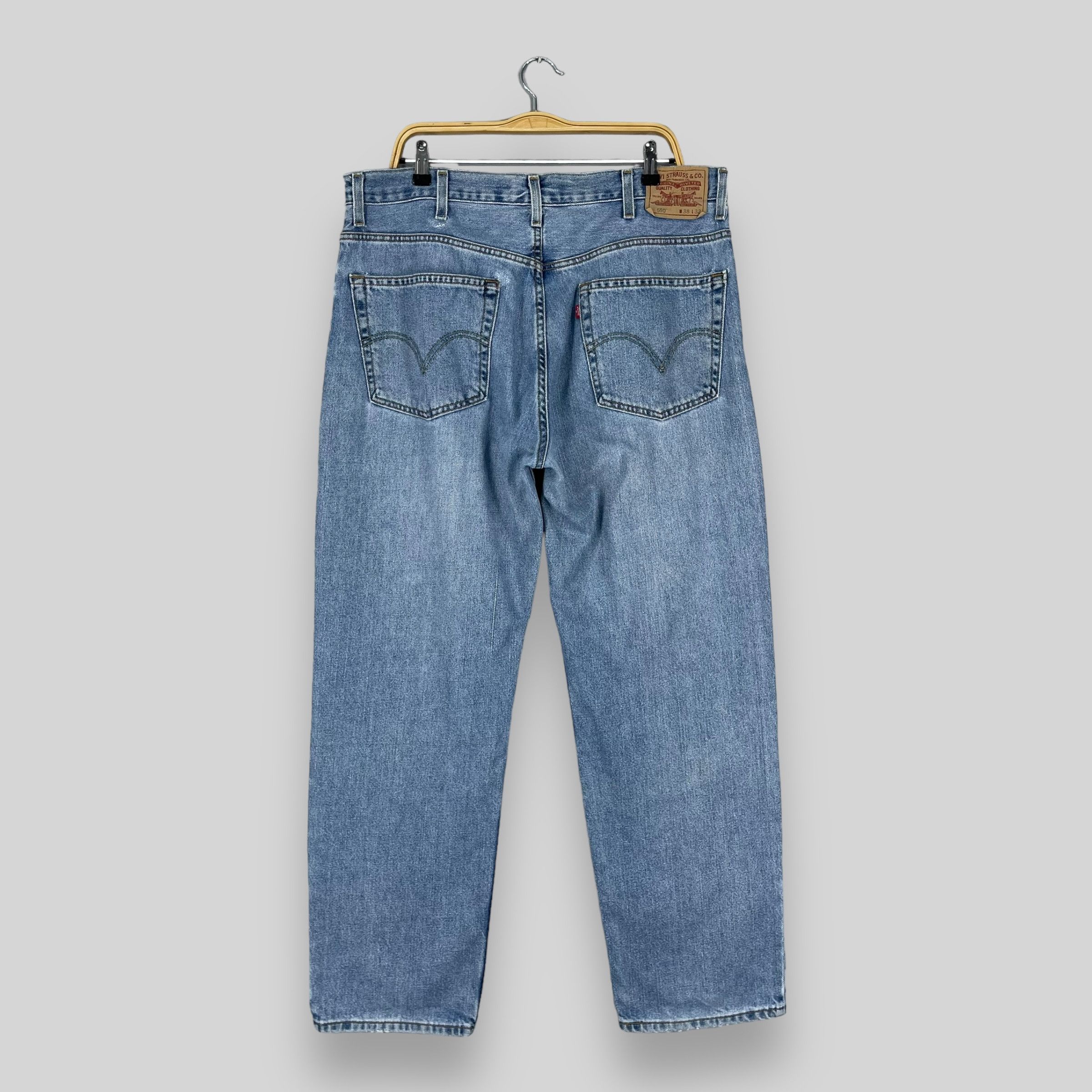 Levi's × Vintage W38 L31 Vintage Levis 550 Distressed Reinforced Jeans Size US 38 / EU 54 - 6 Thumbnail