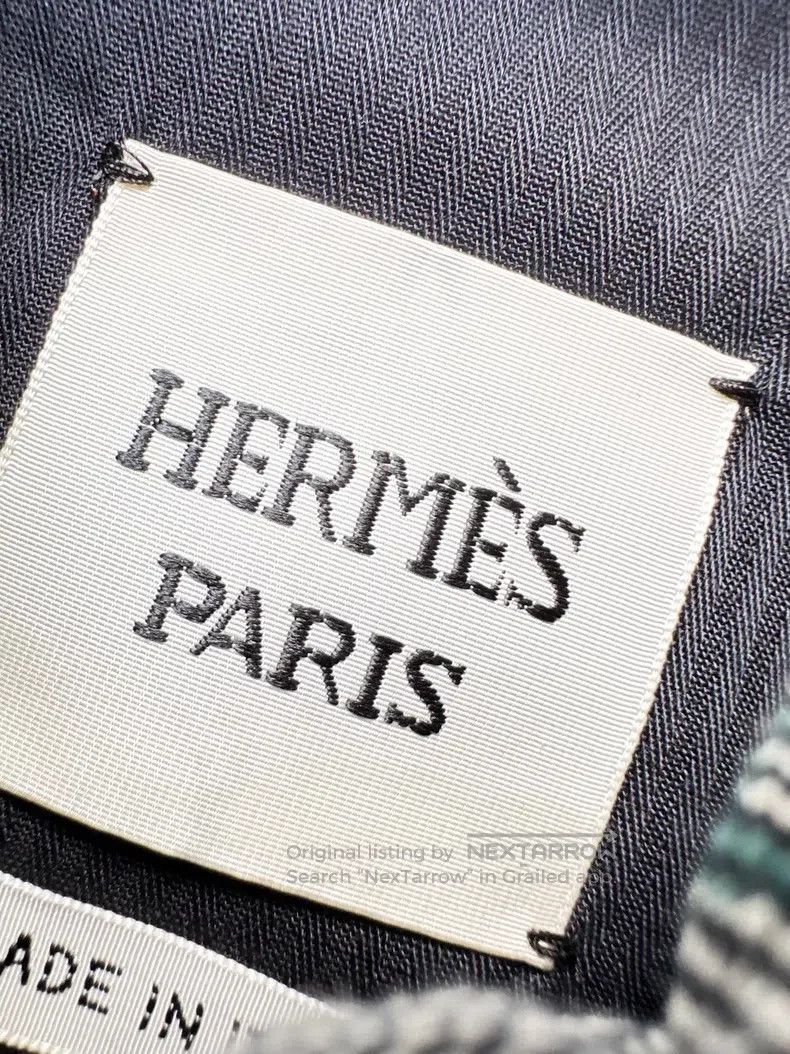 Hermes Hermes Gray Pig Nose Printed Logo Denim Jacket Size XS / US 0-2 / IT 36-38 - 5 Thumbnail