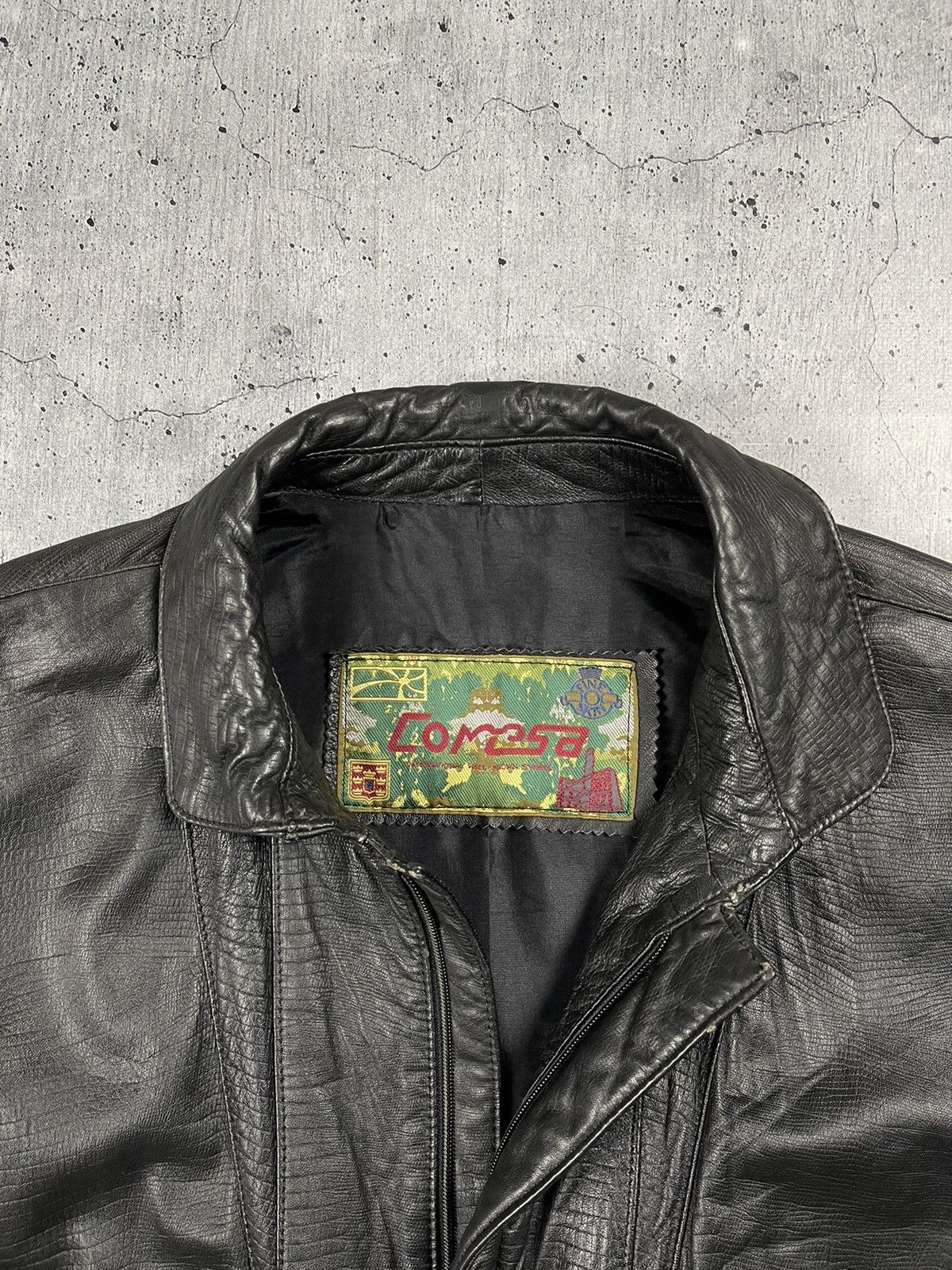 Genuine Leather × Vintage Vintage Bomber Leather Jacket zip Avirex Schott 70-80s Size US XL / EU 56 / 4 - 3 Thumbnail
