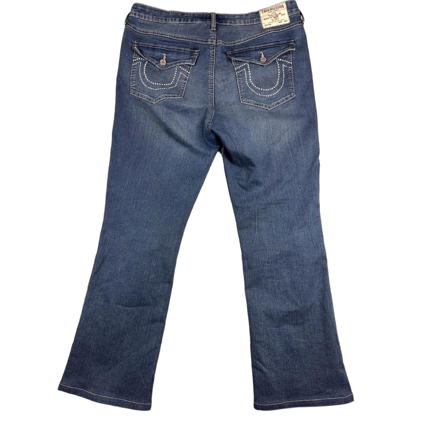 True Religion VINTAGE True Religion Becca Jeans Womens 34 Blue Medium Wash Mid Rise Bootcut Rhinestone Size 24" / US 00 / IT 34 - 1 Thumbnail