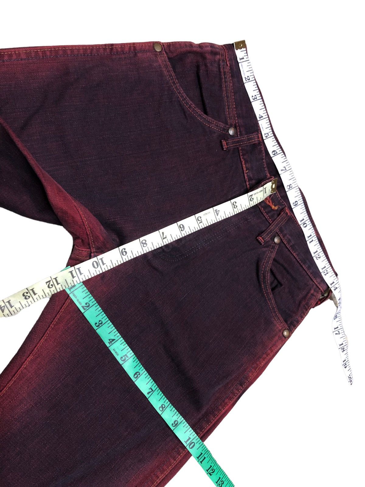 Vintage FLARED WASHED MAROON VINTAGE WRANGLER Size US 28 / EU 44 - 7 Thumbnail