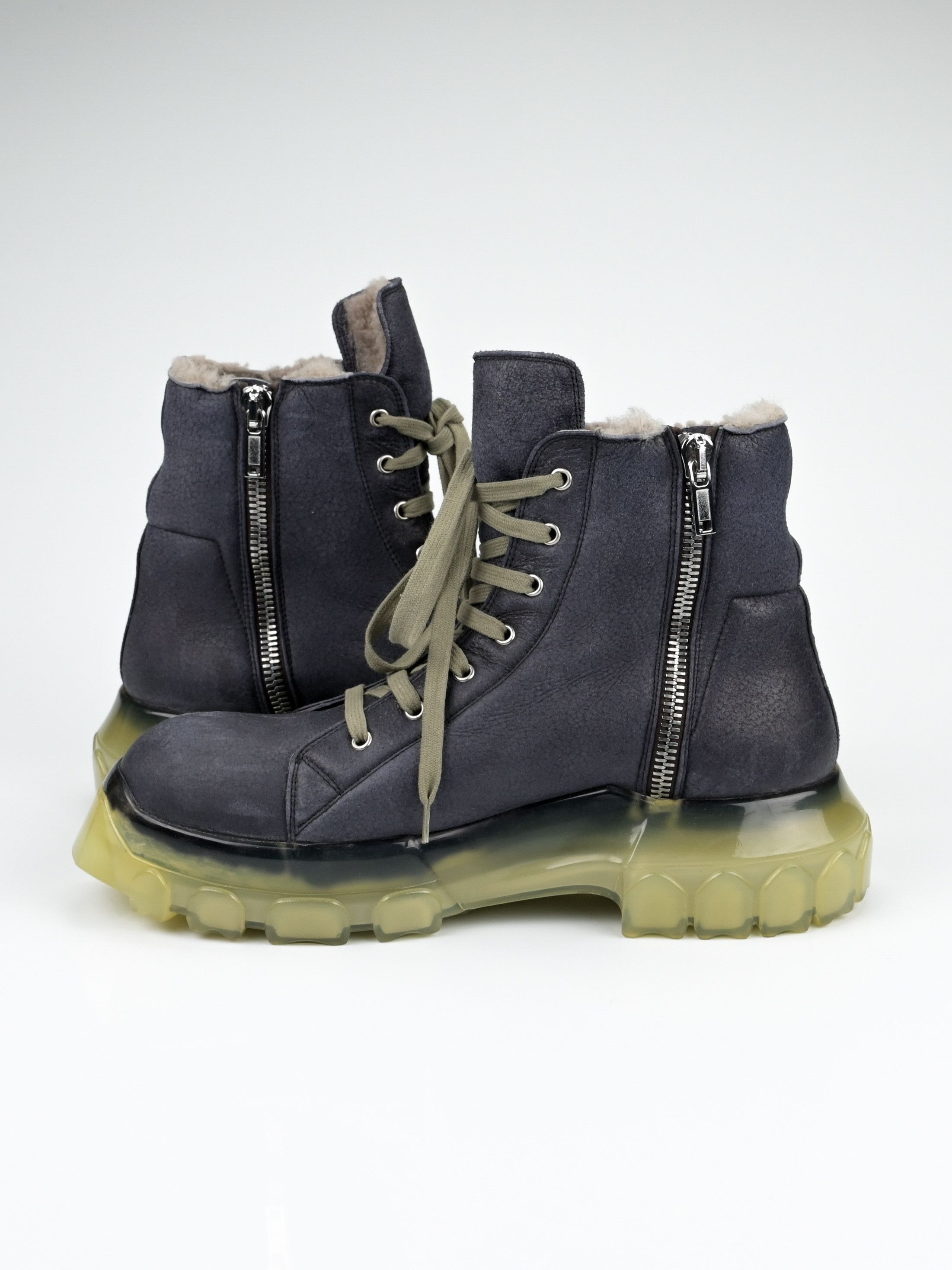 Rick Owens Shearling Mega Bozo Tractor Boots Size US 11 / EU 44 - 6 Thumbnail