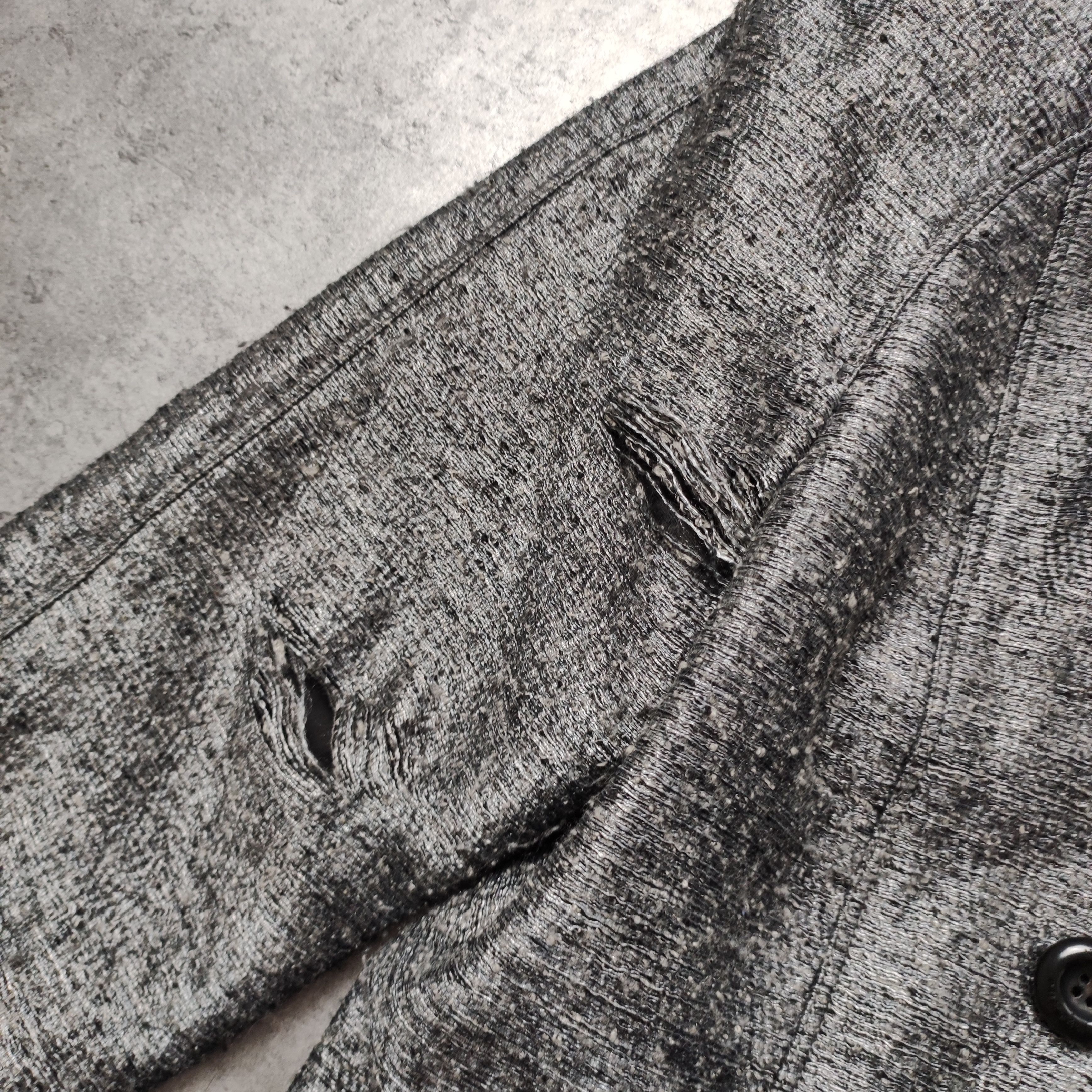 Burberry × Burberry Prorsum RARE Burberry London Main Line Gray Long Distressed Coat Size L / US 10 / IT 46 - 11 Thumbnail
