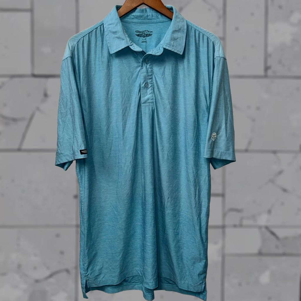 Vintage Straight Down Polo Shirt Mens Size L Blue Regular Fit Shirt Size US L / EU 52-54 / 3 - 1 Thumbnail