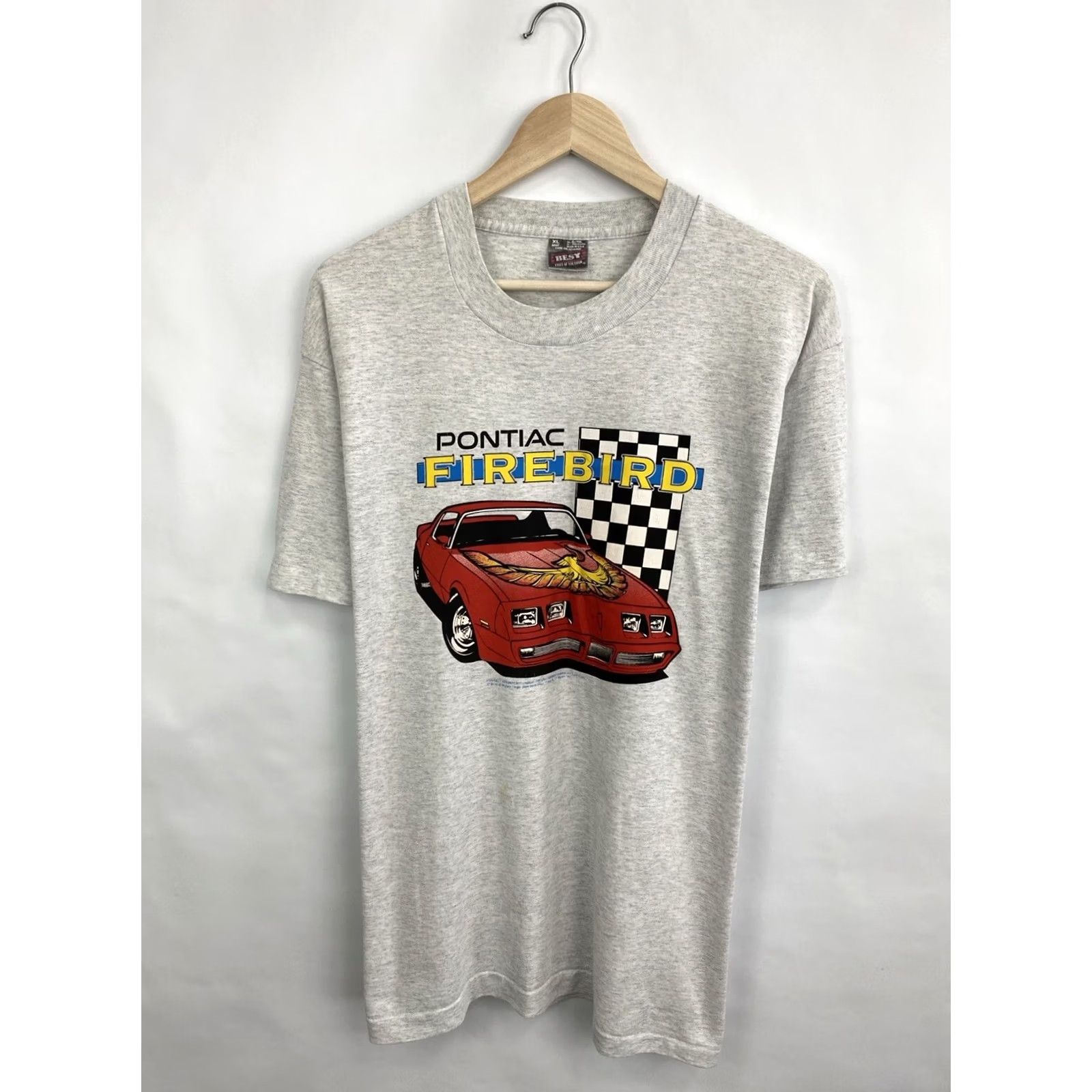 NASCAR VINTAGE Pontiac Firebird Racing NASCAR T-Shirt XL Men Grey 90s Shirt Mens Size US XL / EU 56 / 4 - 3 Thumbnail