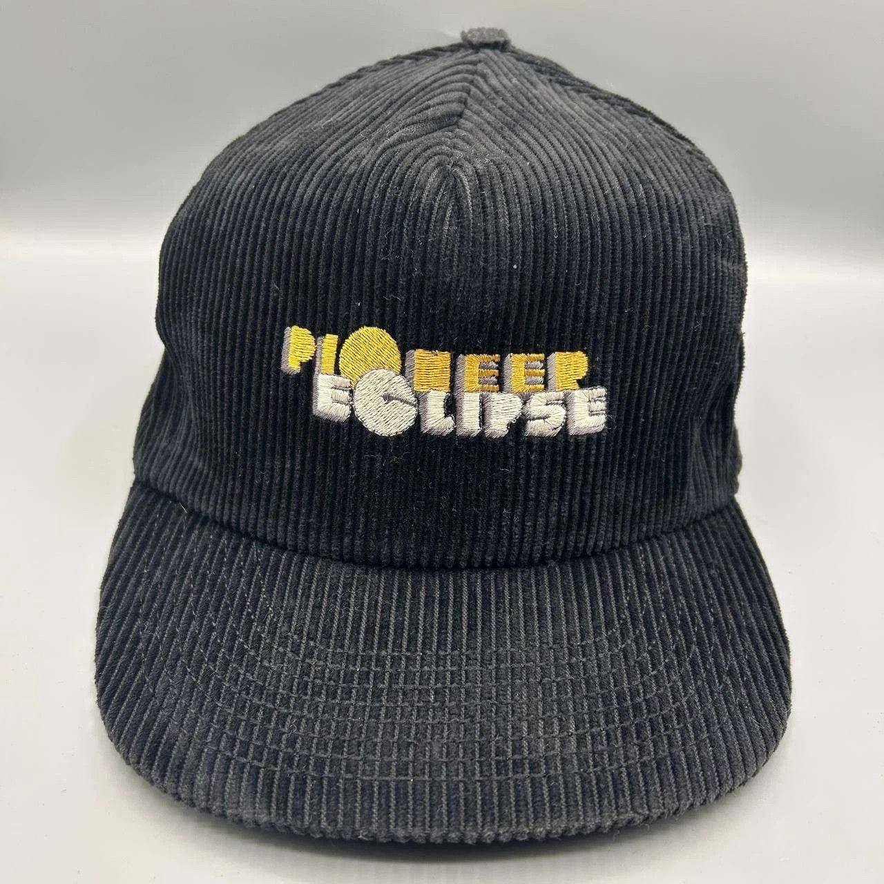 Other Pioneer Eclipse Hat Men Black Corduroy Embroidered Snap Back Size ONE SIZE - 1 Thumbnail
