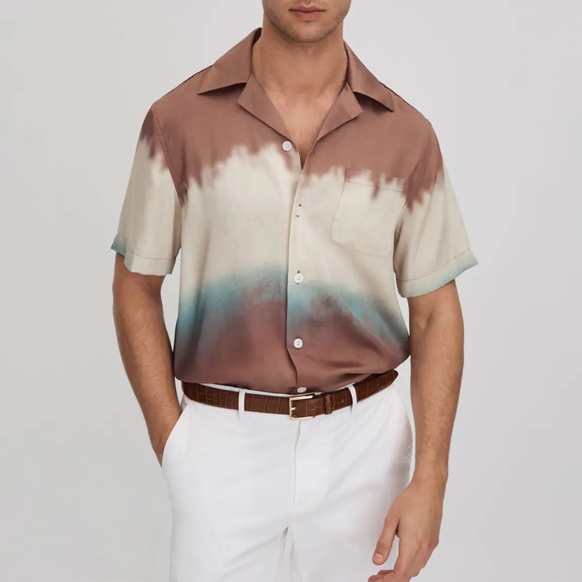 Reiss Evia Cuban Ombre Print NWT T-shirt RRP: 128£ Size: XL