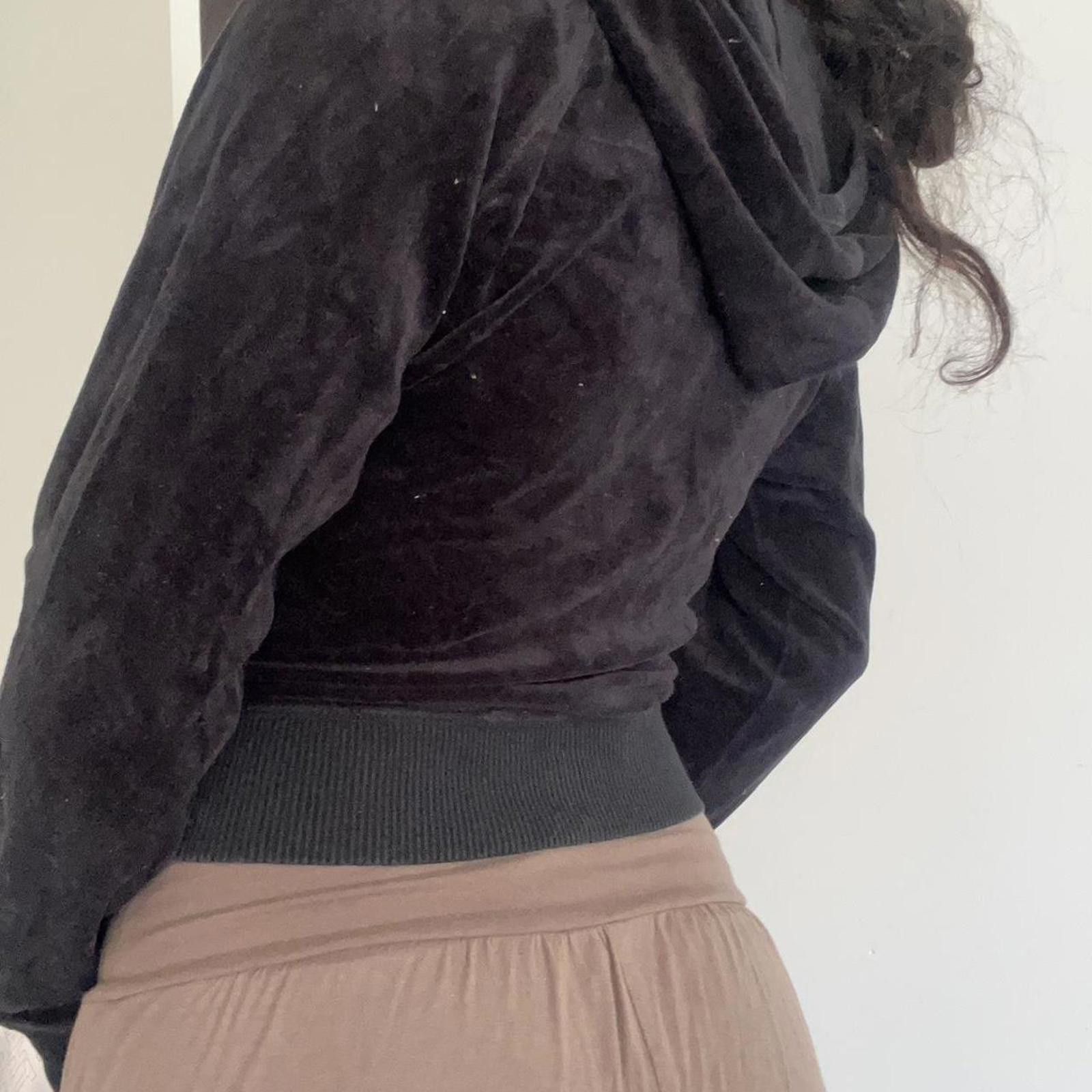Guess Black velour zip-up jacket with a touch of glamour #y2k Size S / US 4 / IT 40 - 5 Thumbnail