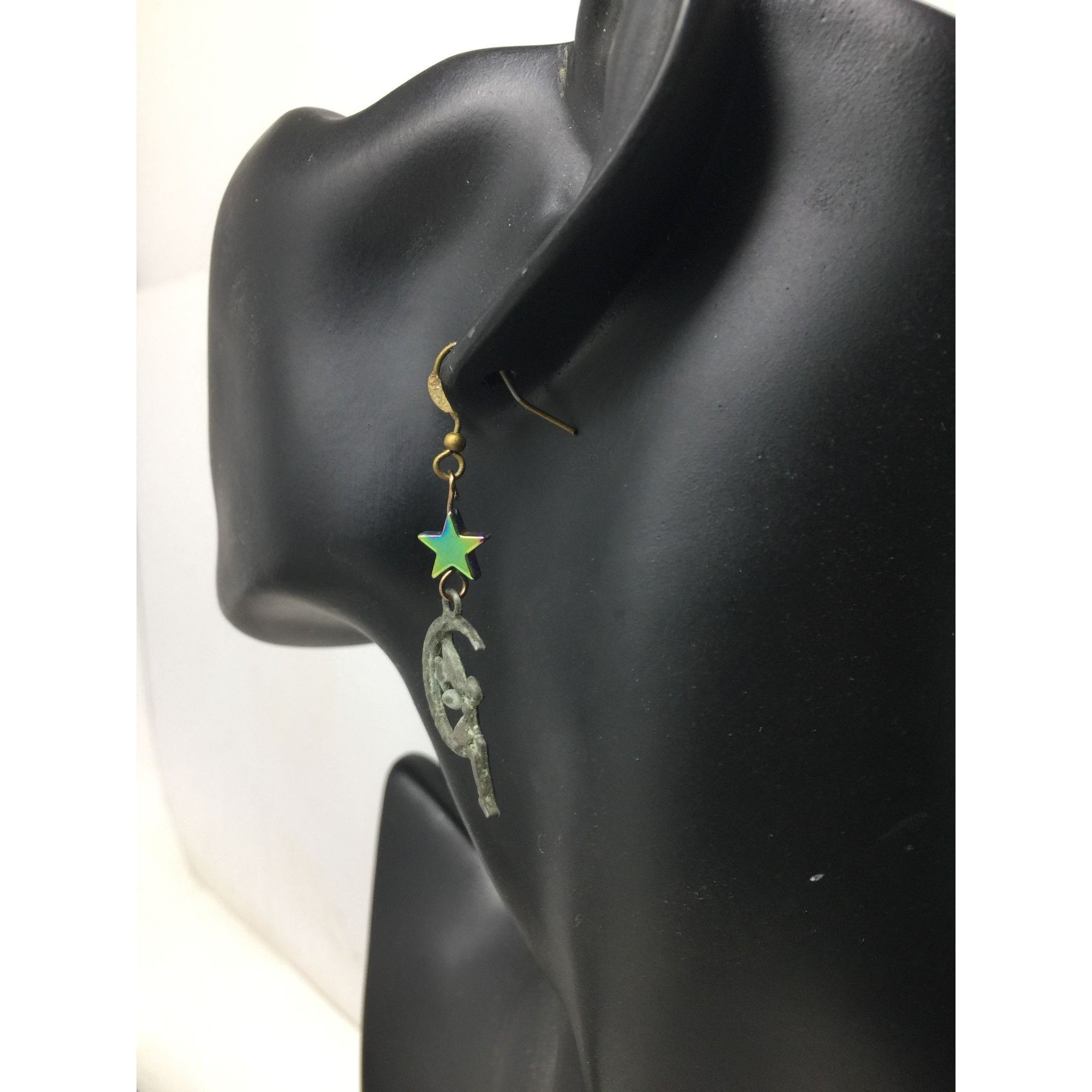 Other Women's/Girl's Fairy Sitting on the Moon Earrings with Stars Size ONE SIZE - 5 Thumbnail