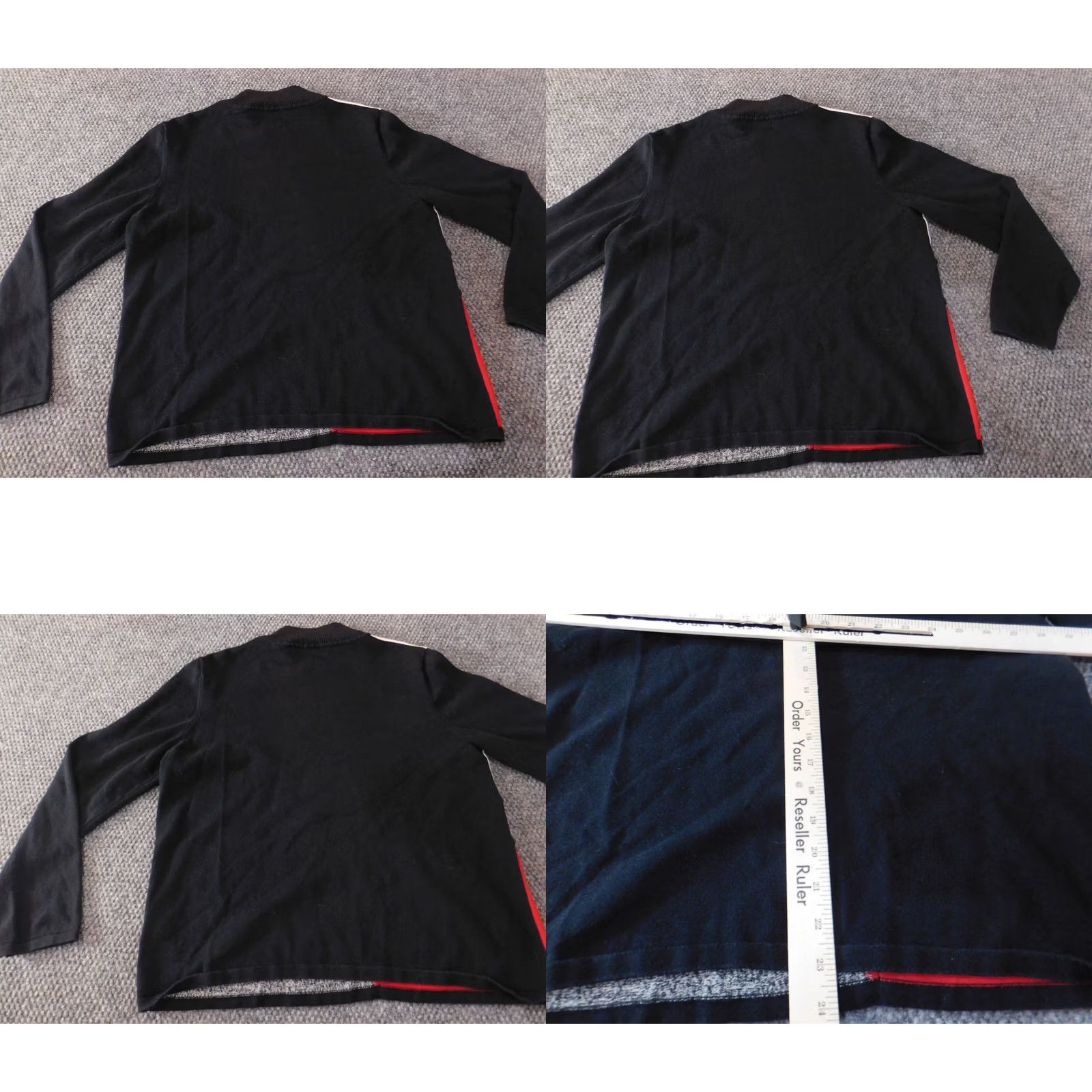 Vintage Alfred Dunner Sweat er Small black womens pullover stretch check classic Raglan Sleeve Crew Neck Button Knit Acrylic Cotton Regular Modern 30s? Size S / US 4 / IT 40 - 8 Thumbnail