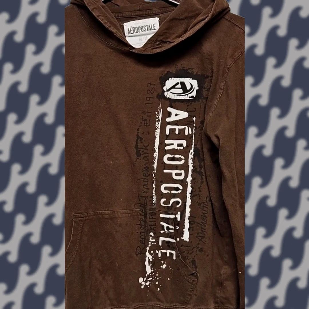 Aeropostale Y2K Aeropostale Brown Logo Hoodie Men’s M Sweatshirt Pullover Graphic Casual All Seasons Logo Accents Size US M / EU 48-50 / 2 - 1 Thumbnail