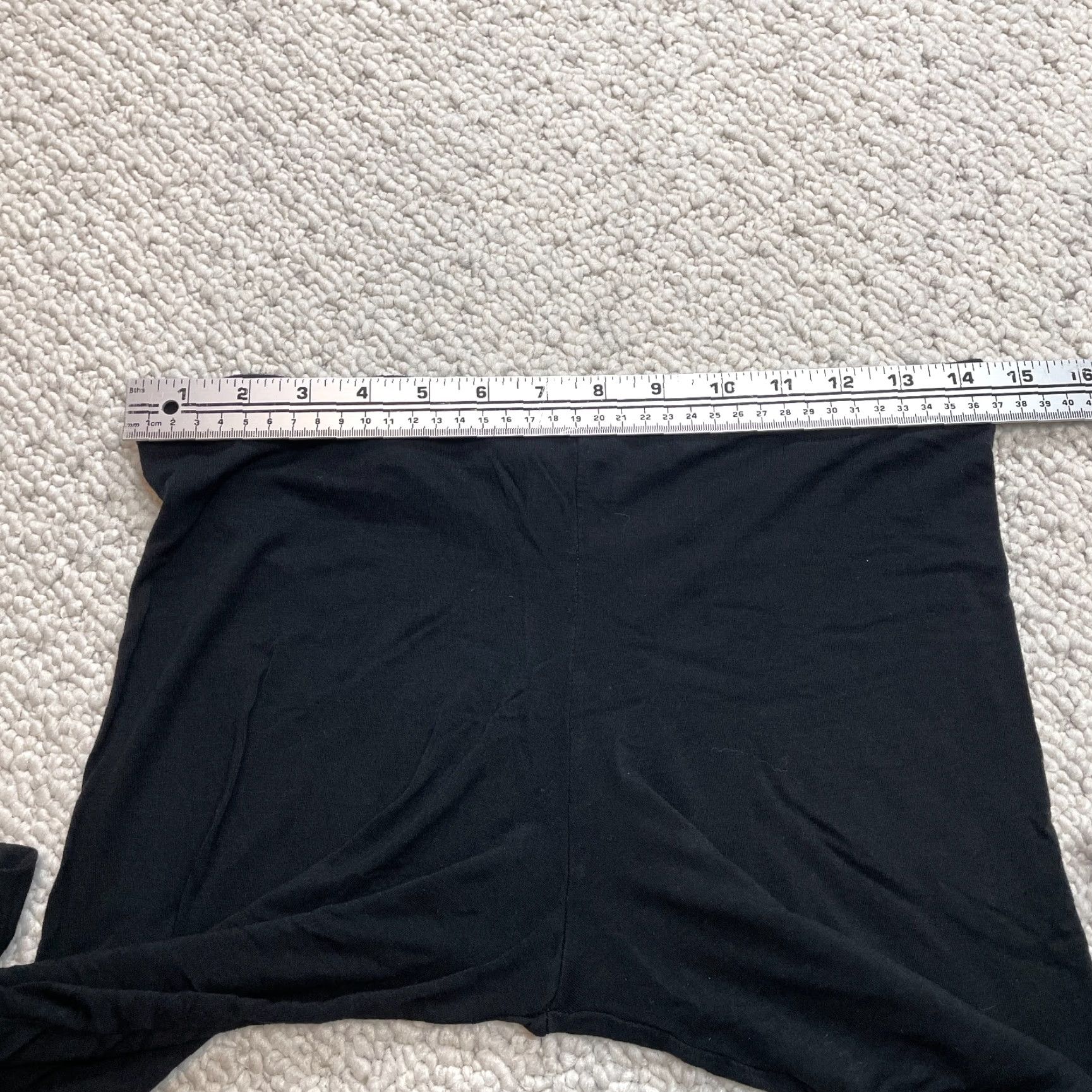 Boohoo Boohoo Leggings Womens 10 Black Stretch Solid Rayon Spandex Viscose High Rise 29in 26in Inseam Chino Casual Size 32" / US 10 / IT 46 - 5 Thumbnail