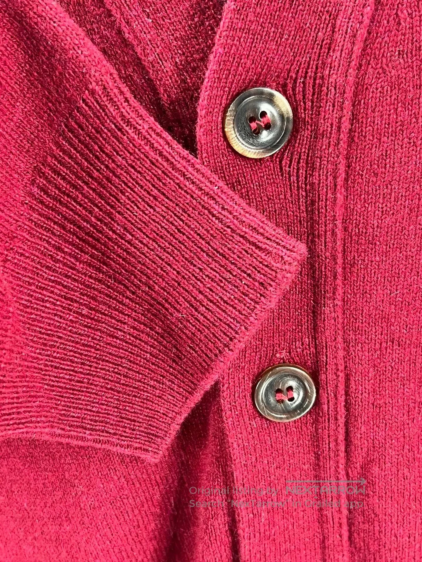 Maison Margiela Maison Margiela Men's Cardigan in Burgundy Color. Size US M / EU 48-50 / 2 - 4 Thumbnail