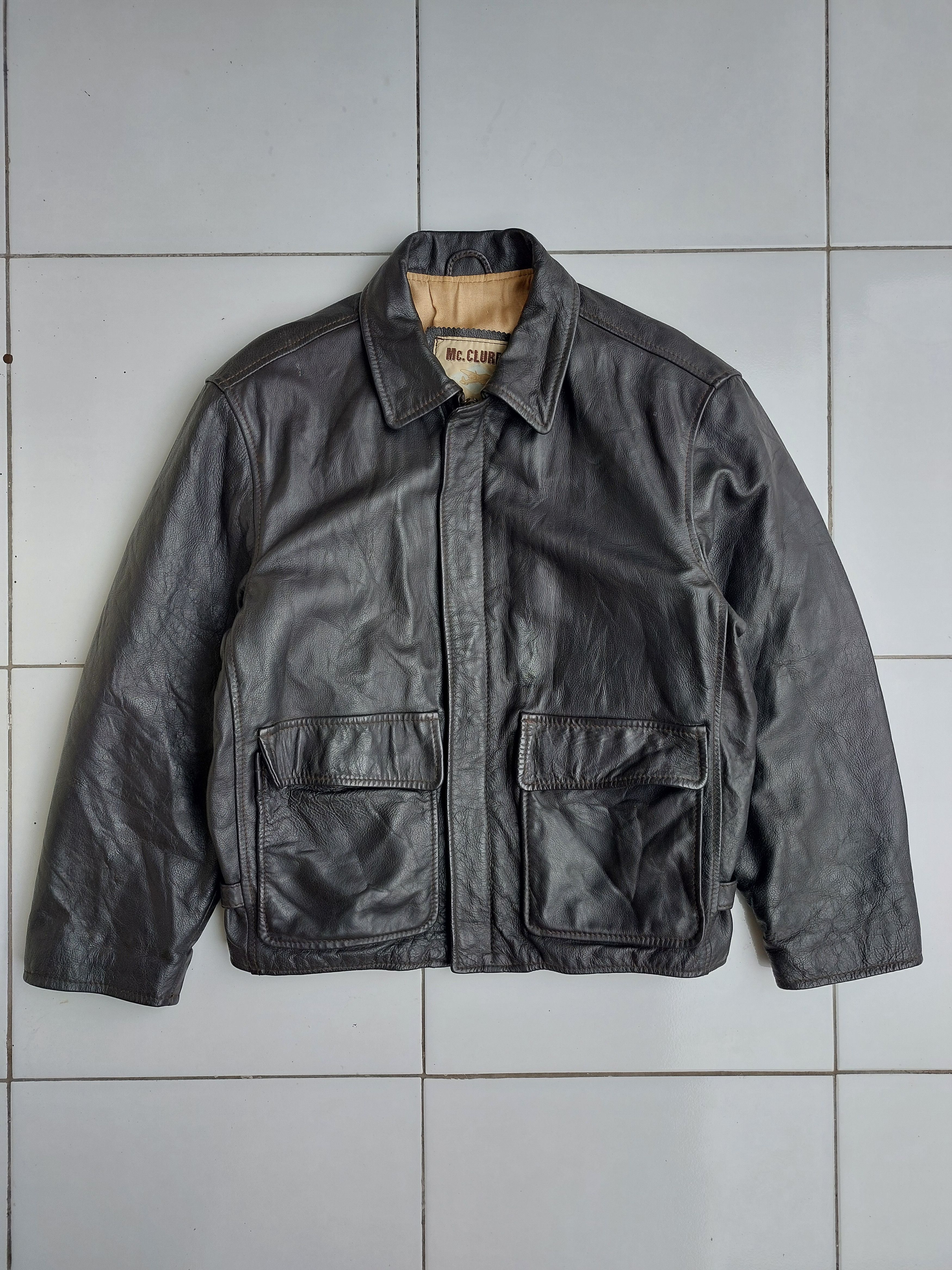 Vintage Mc Clures Vintage Leather Jacket Size US L / EU 52-54 / 3 - 1 Thumbnail