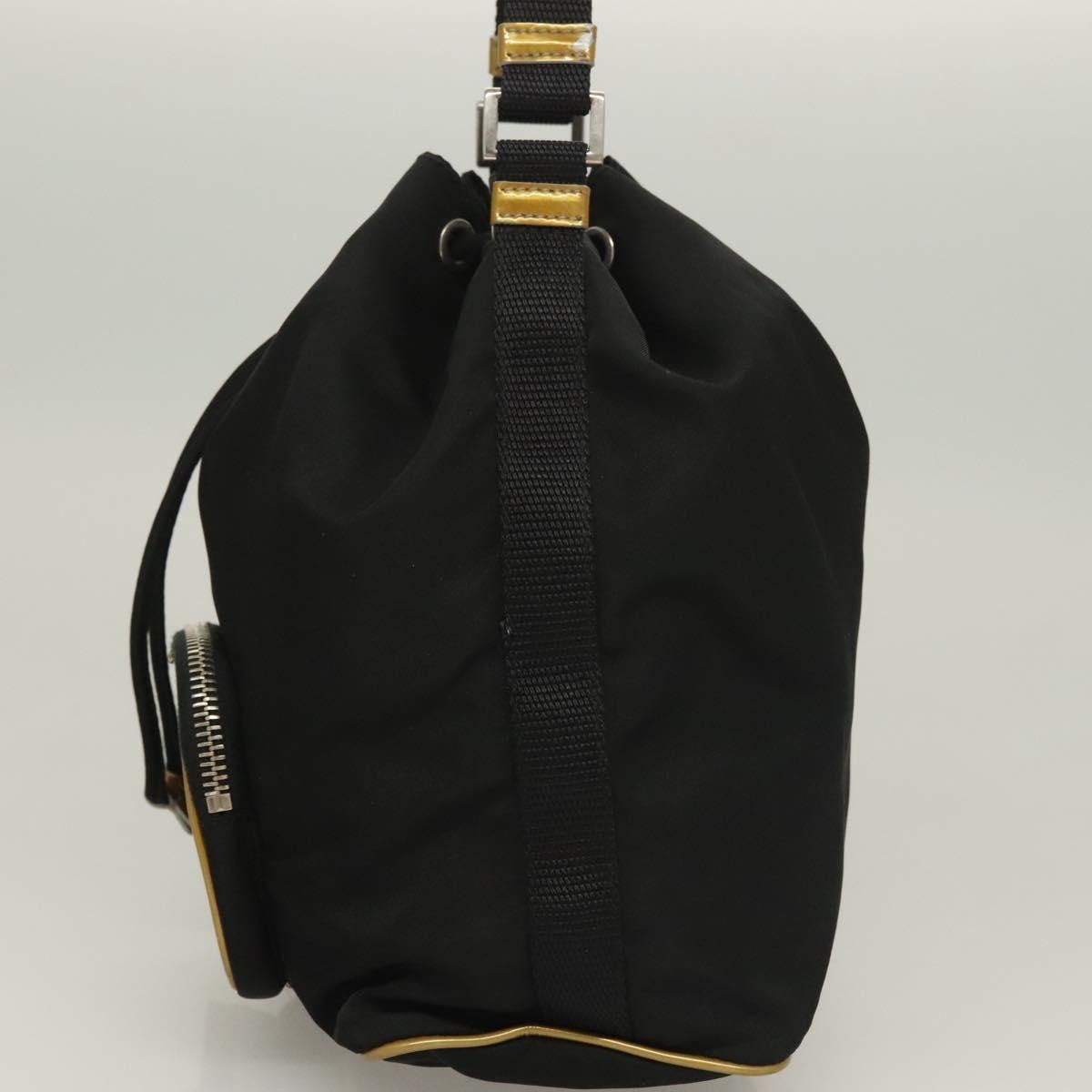 Prada PRADA Hand Bag Nylon Black Gold Size ONE SIZE - 4 Thumbnail