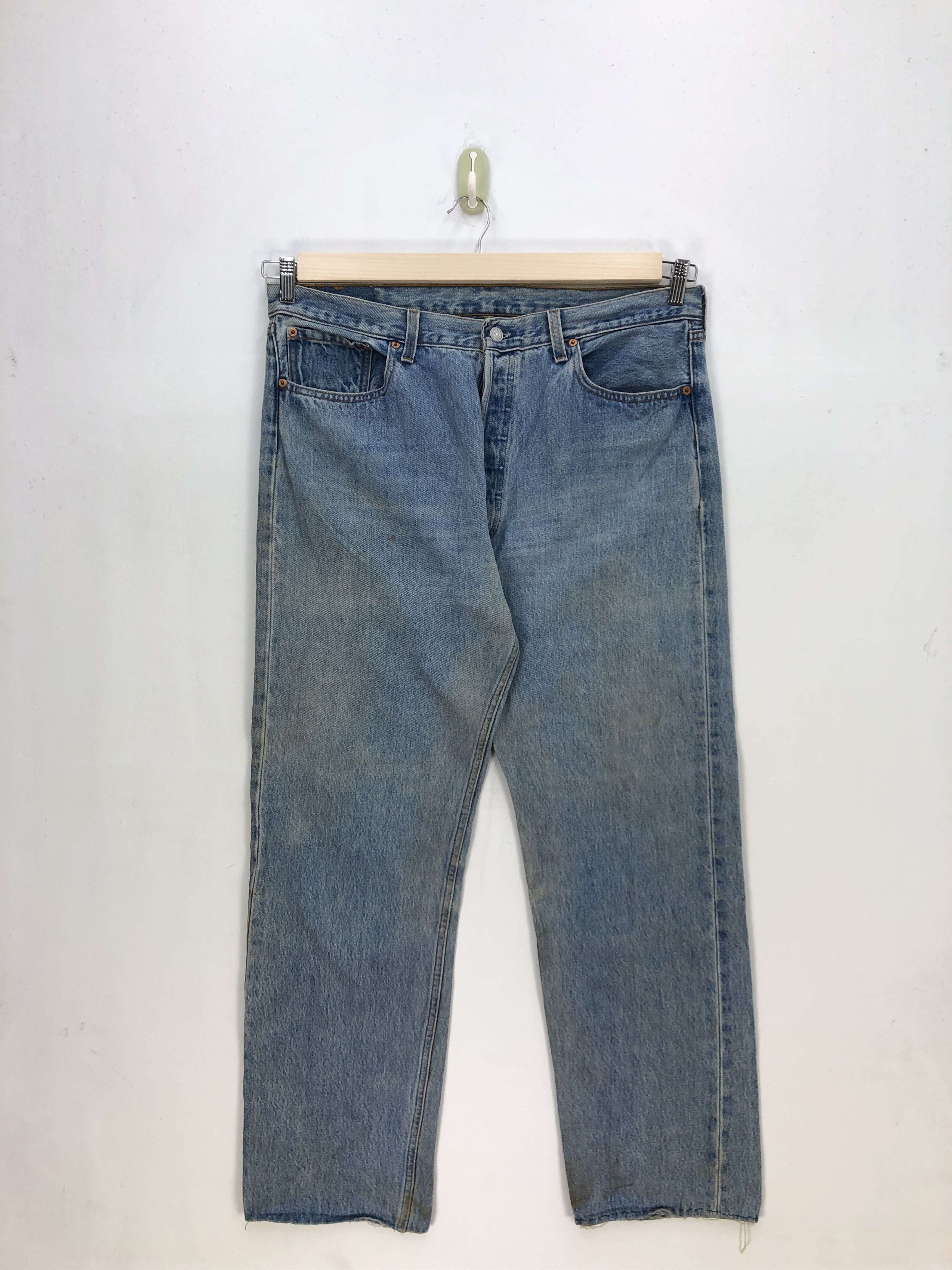 Levi's Vintage 90s Levis 501 Sun Faded Jeans Levi's 501 Denim Size US 36 / EU 52 - 1 Thumbnail