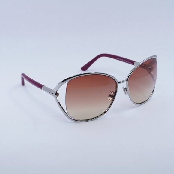 Tom Ford New Tom Ford Marta FT1091 16T Sunglasses - Shiny Palladium Size ONE SIZE - 5 Thumbnail