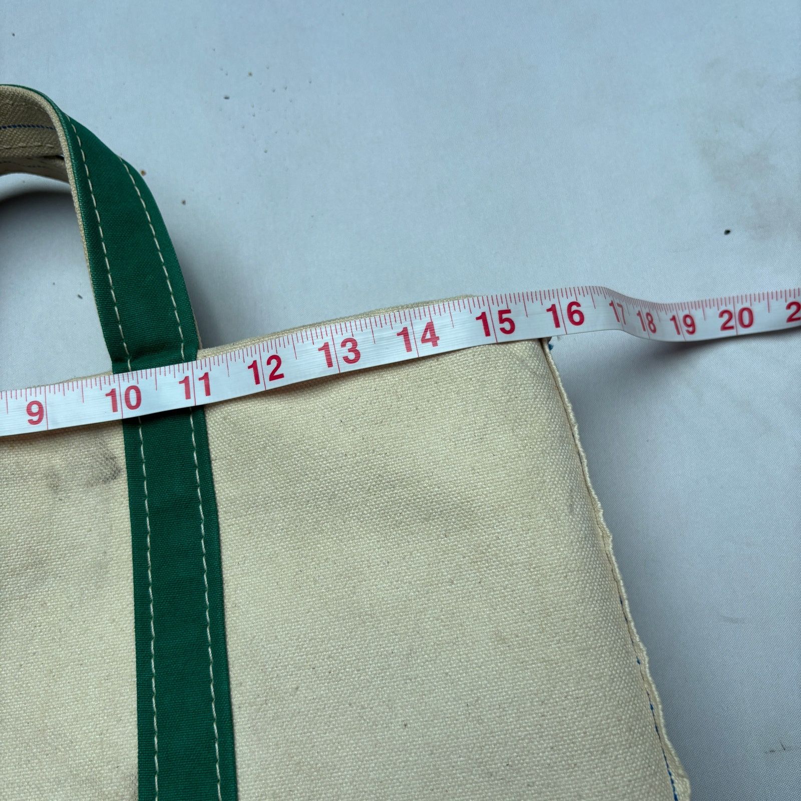 L.L. Bean Vintage 80s L.L. Bean Tote Bag Canvas Small 15.5x11 Green Size ONE SIZE - 6 Thumbnail