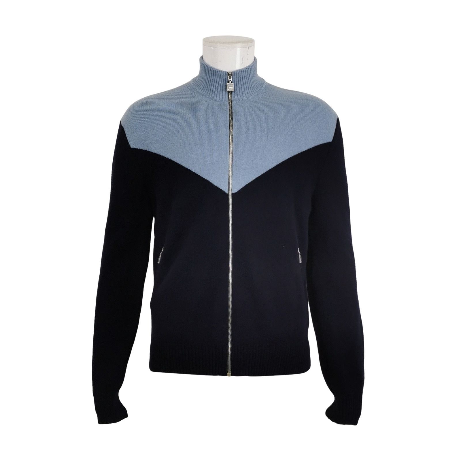 Lanvin Lanvin x Fila Wool Cashmere Zip Cardigan L Size US L / EU 52-54 / 3 - 1 Thumbnail