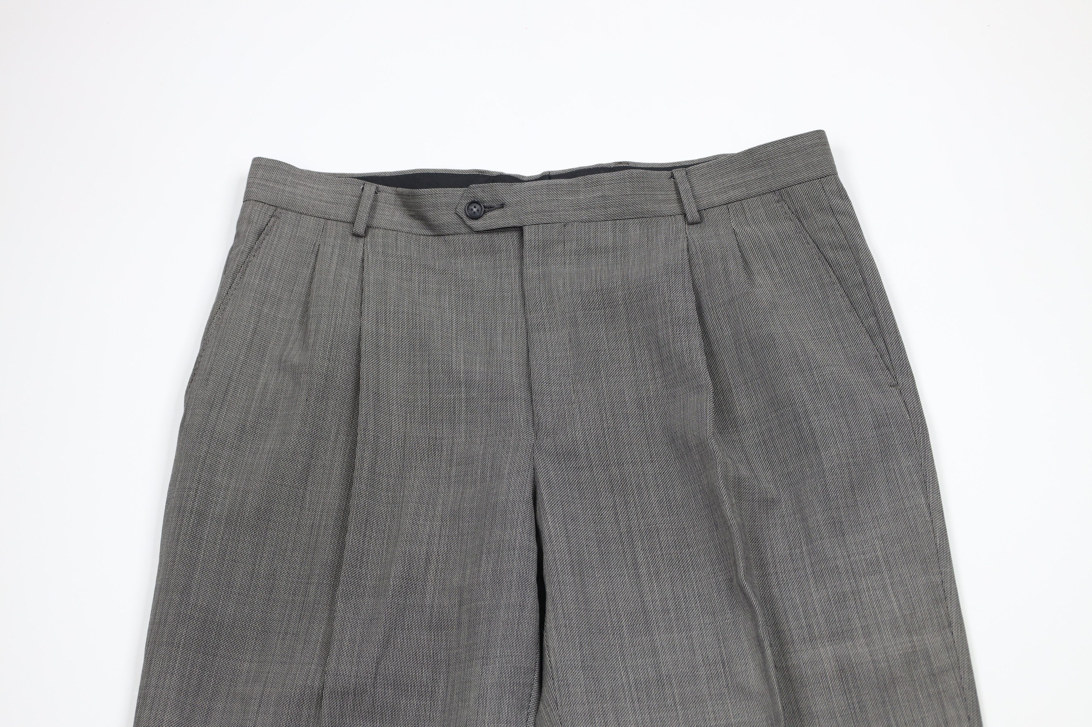 Vintage Vintage 90s Streetwear Pleated Wide Leg Chino Pants Gray Size US 36 / EU 52 - 2 Thumbnail