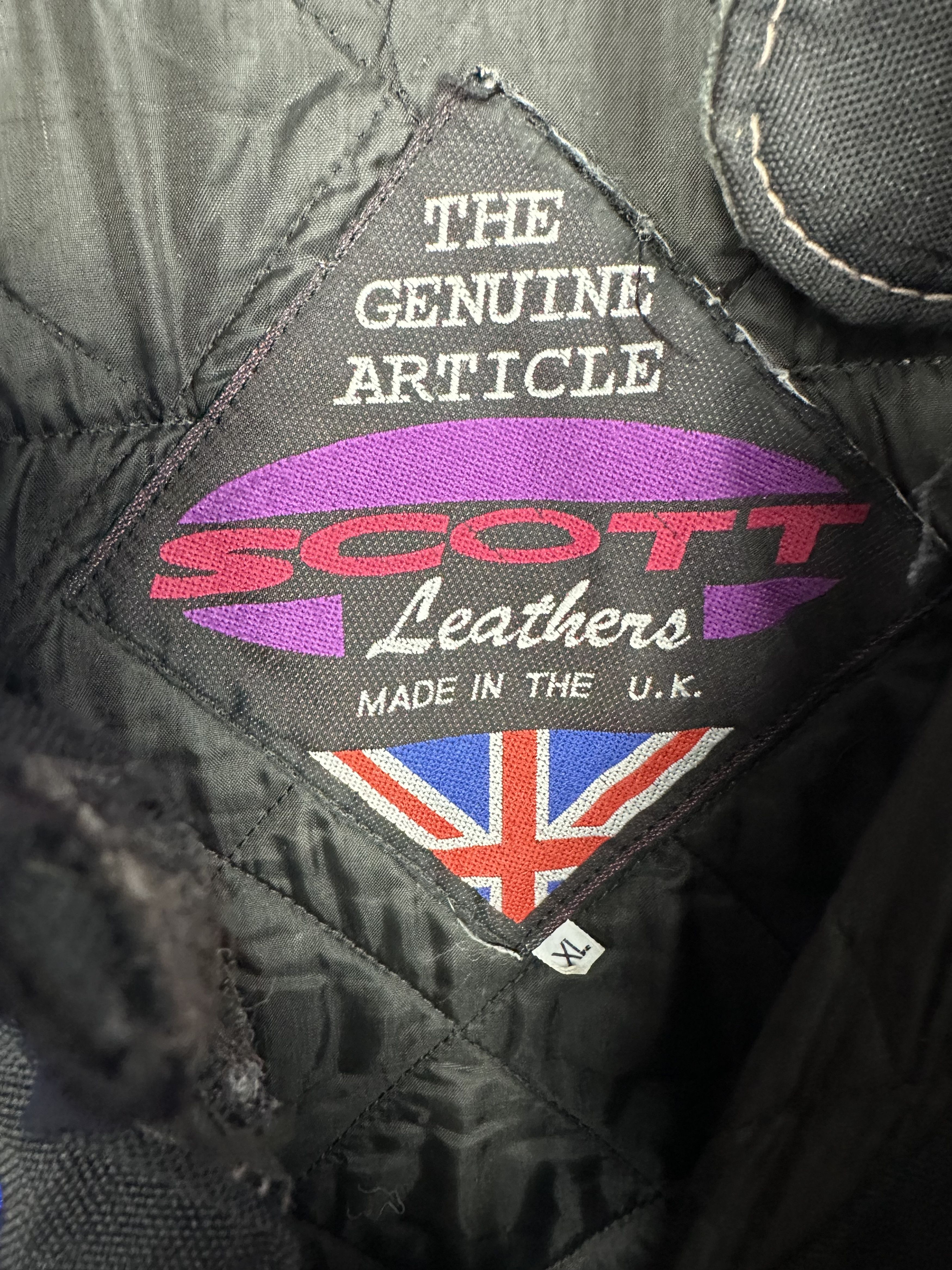 Japanese Brand KAWASAKI 90s Vintage Scott Leathers Keprotec Kevlar Jacket Size US XL / EU 56 / 4 - 6 Thumbnail