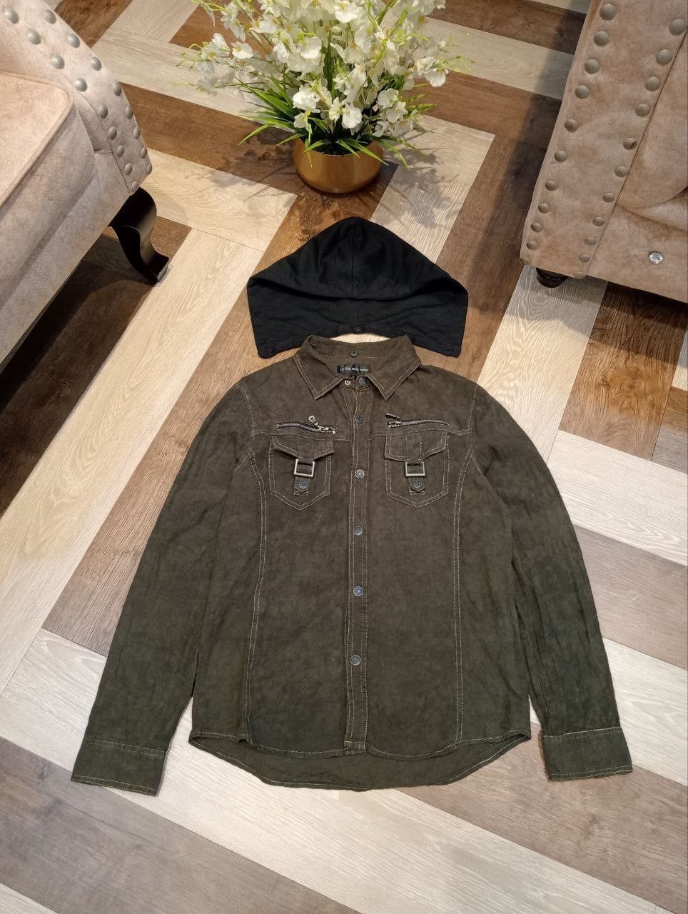 In The Attic IN THE ATTIC HOMME JAPAN 2 WAY BUTTON SHIRT Size US L / EU 52-54 / 3 - 8 Thumbnail
