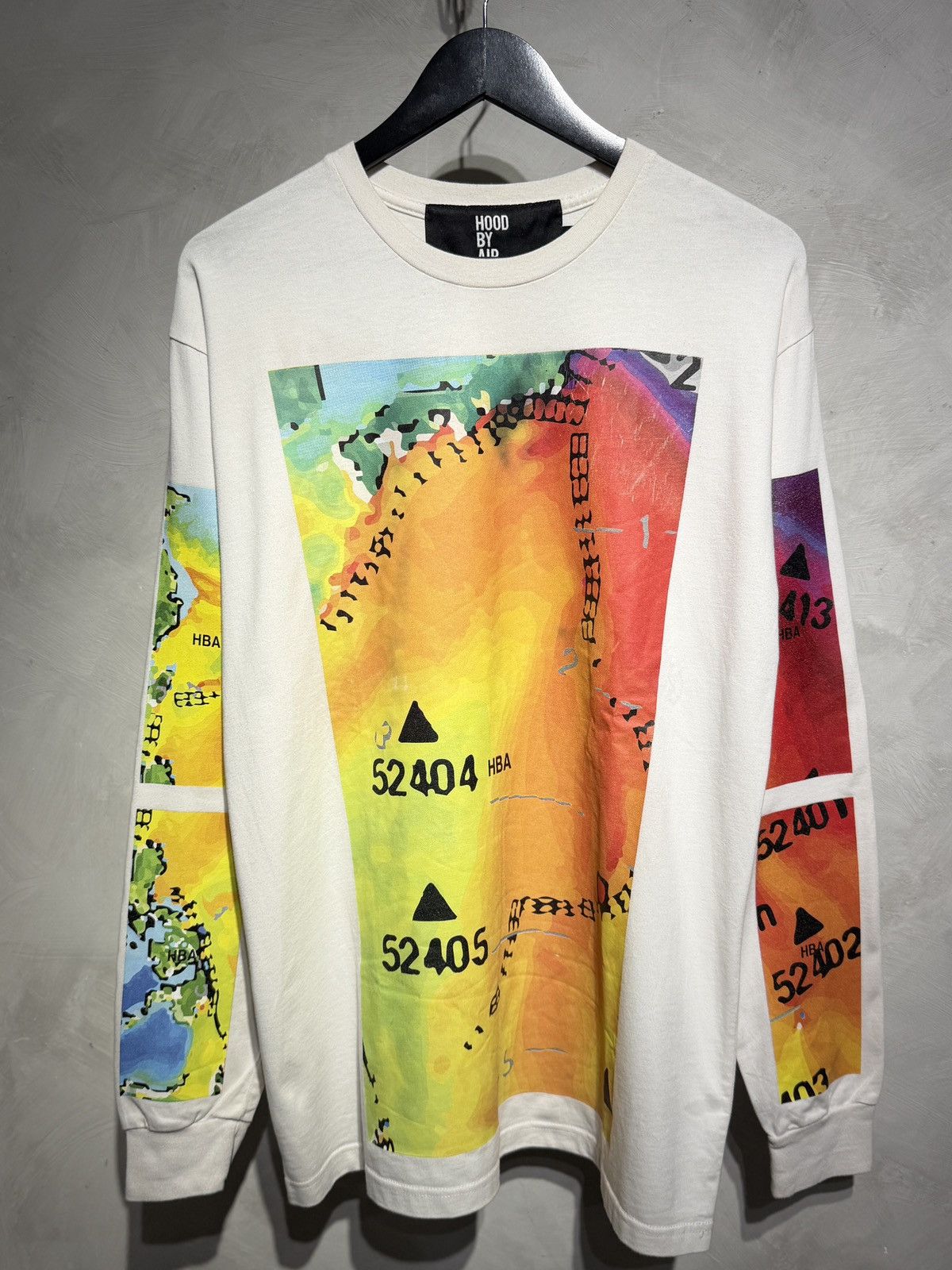 Hood By Air Hood By Air Thermal Map Long Sleeve Shirt | Grailed