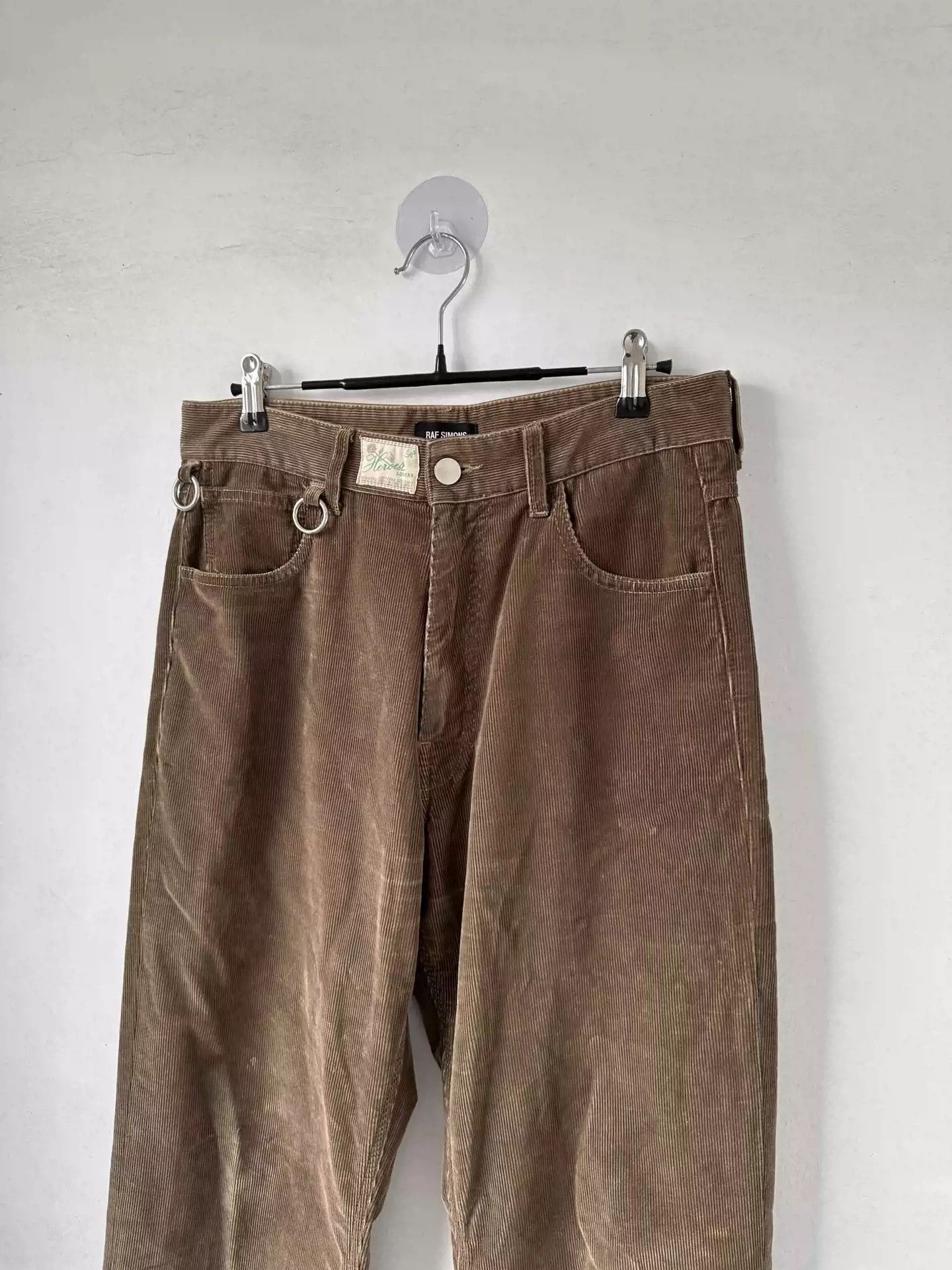 Raf Simons Raf simons 19aw relaxed fit corduroy loop buckle micro pant Size US 28 / EU 44 - 2 Thumbnail