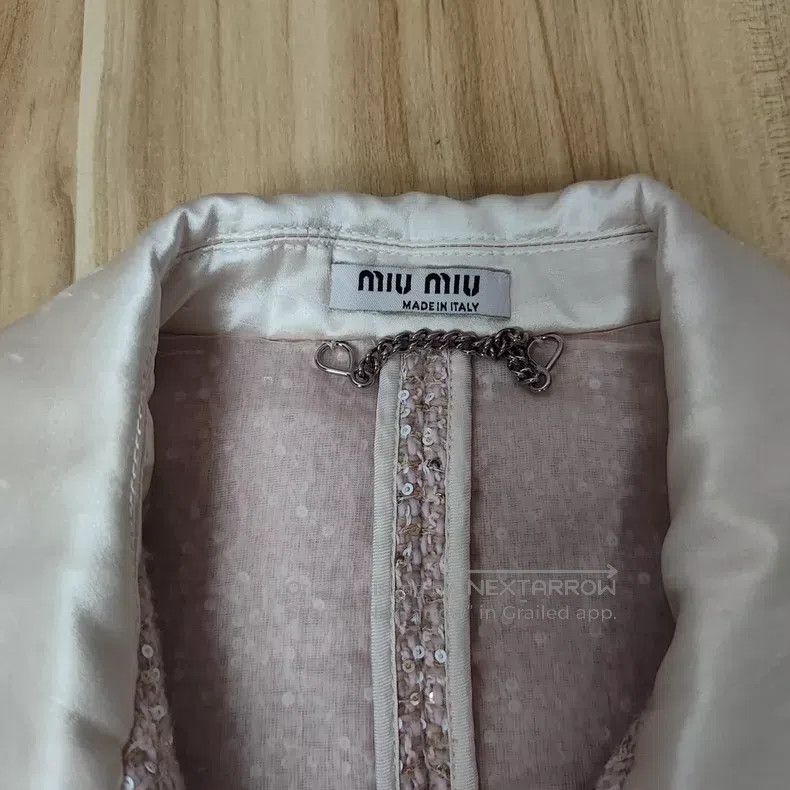 Miu Miu Miu Miu 38 Pink sequined wool suit jacket Size M / US 6-8 / IT 42-44 - 2 Thumbnail
