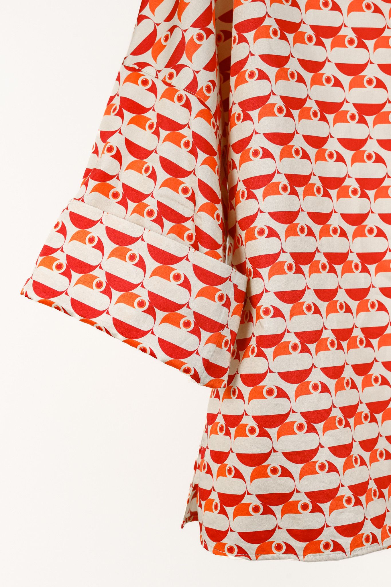 Akris Akris Punto R/24 Cotton Satin Pelican Dot Printed Blouse Size XL / US 12-14 / IT 48-50 - 6 Thumbnail