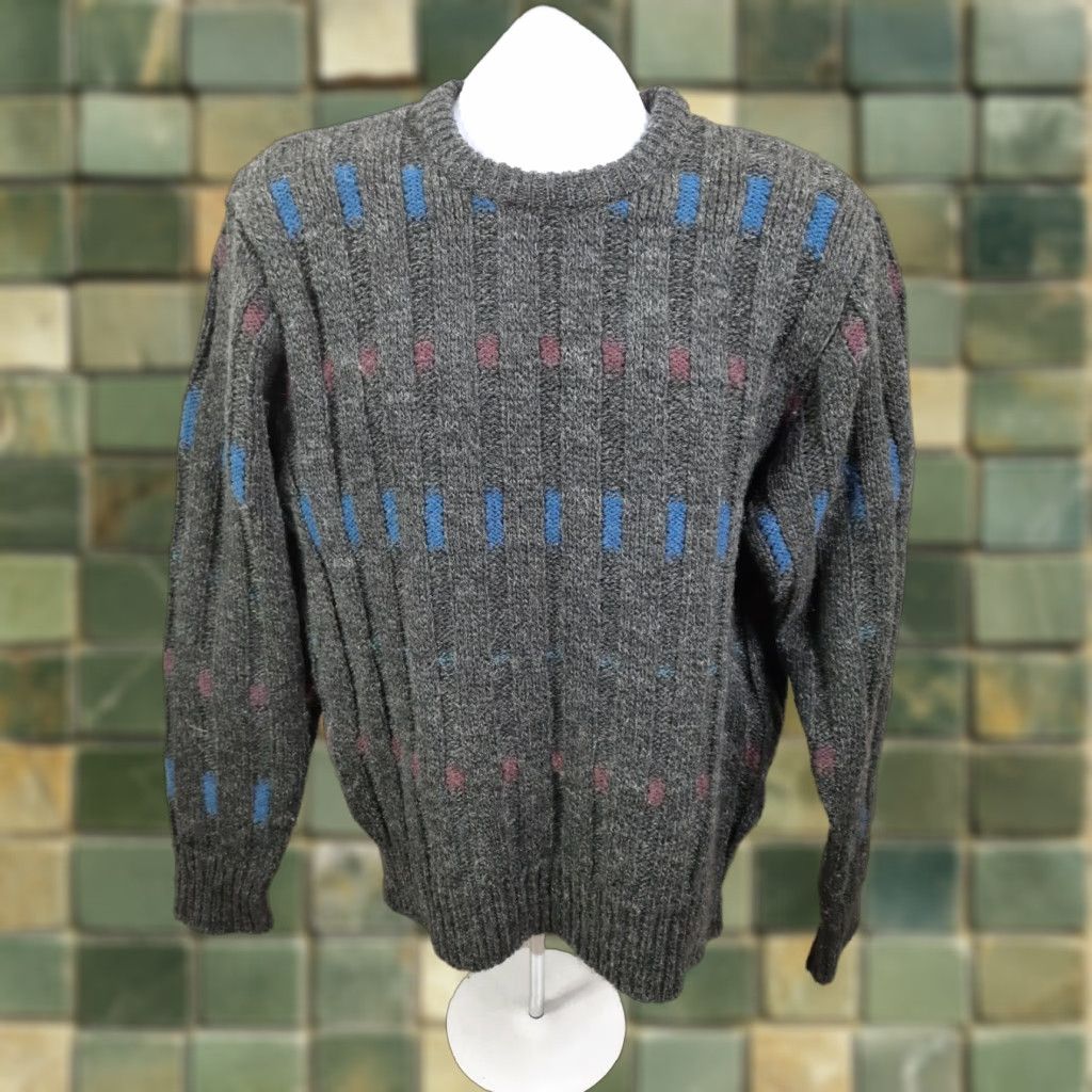Jockey VINTAGE Jockey Jumper Geometric Cable-Knit Crew Neck Wool Sweater Large Men Size US L / EU 52-54 / 3 - 1 Thumbnail