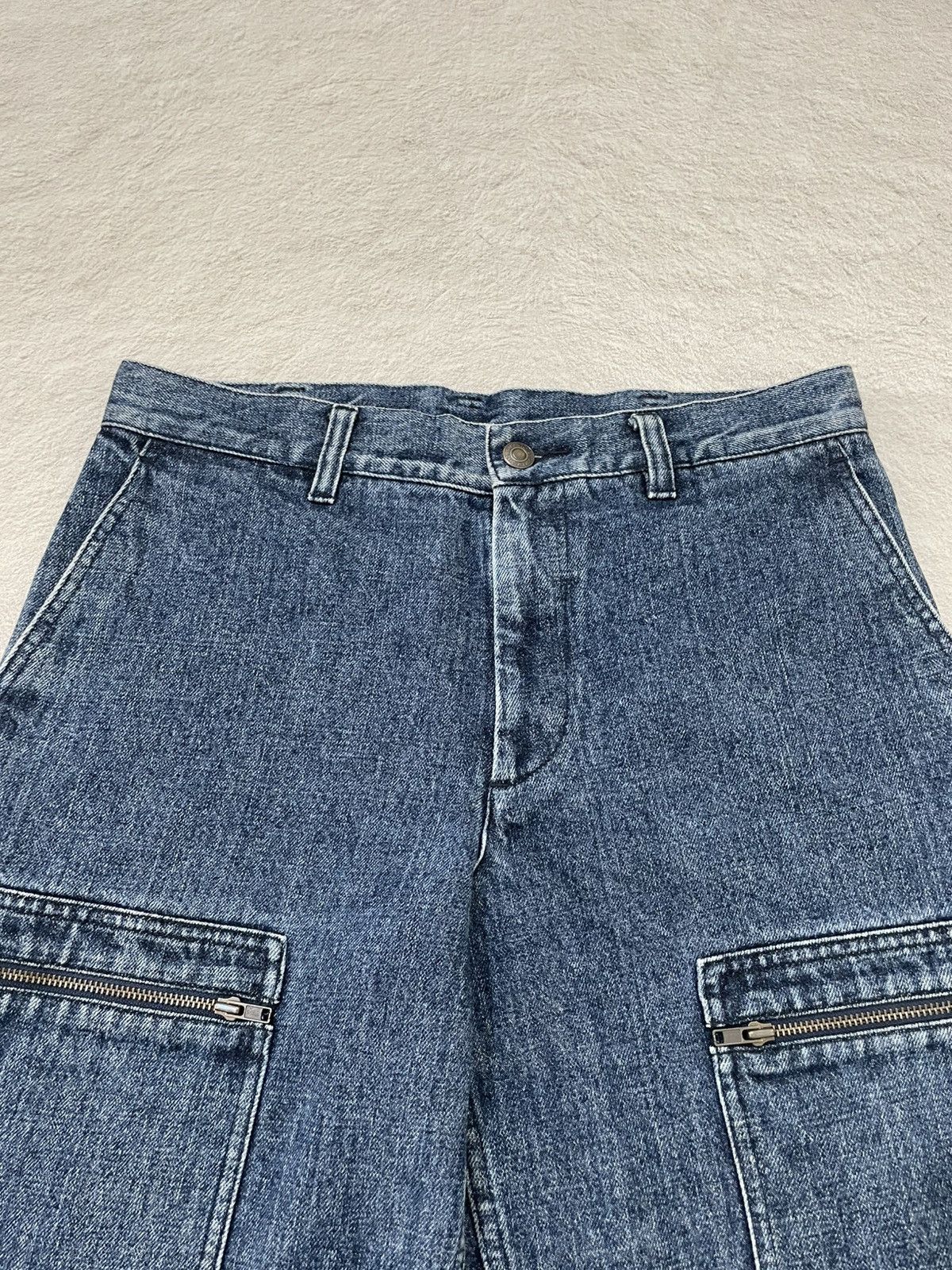Japanese Brand 00s Japanese Cargo Denim Baggy Fit Y2K Size US 30 / EU 46 - 3 Thumbnail