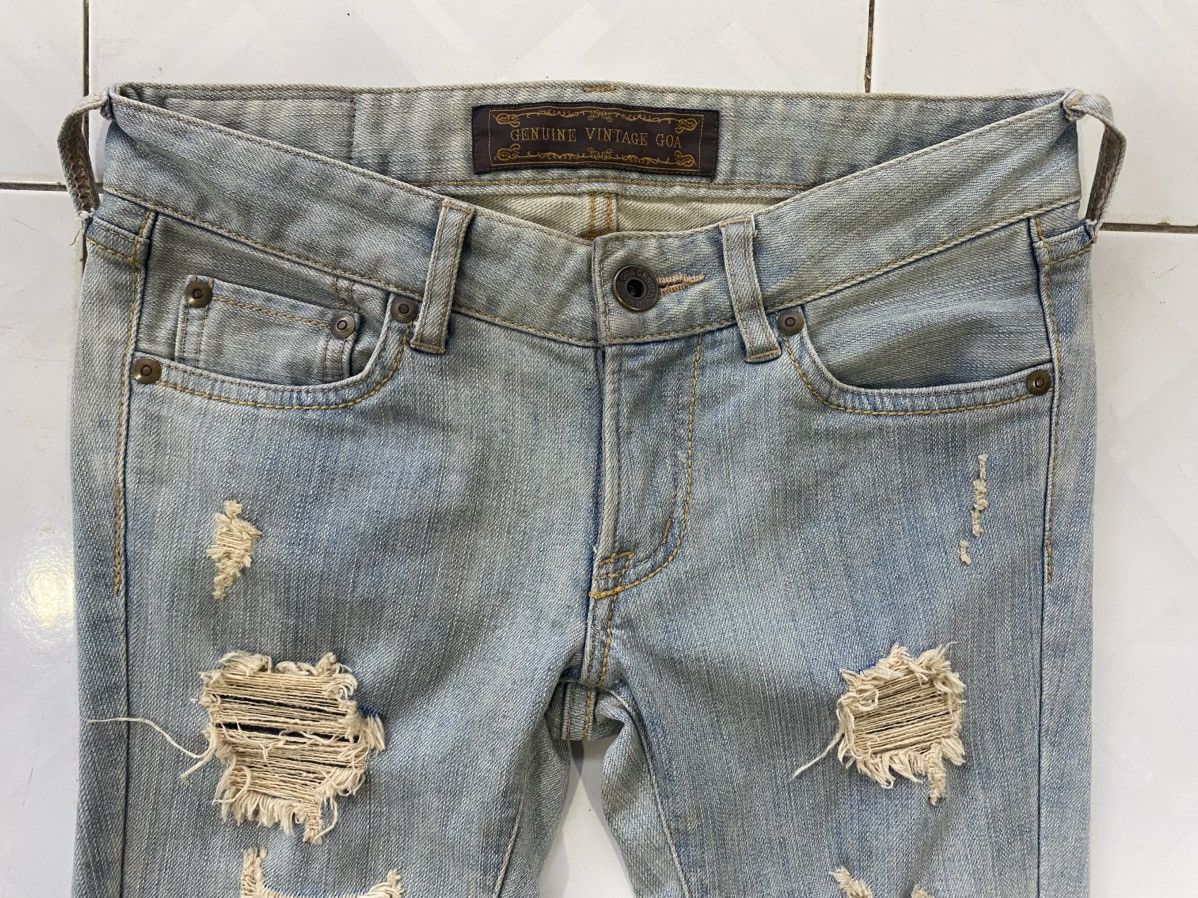 Designer × Japanese Brand × KMRii Vintage Goa Blue Washed Distressed Jeans Size 28" / US 6 / IT 42 - 6 Thumbnail