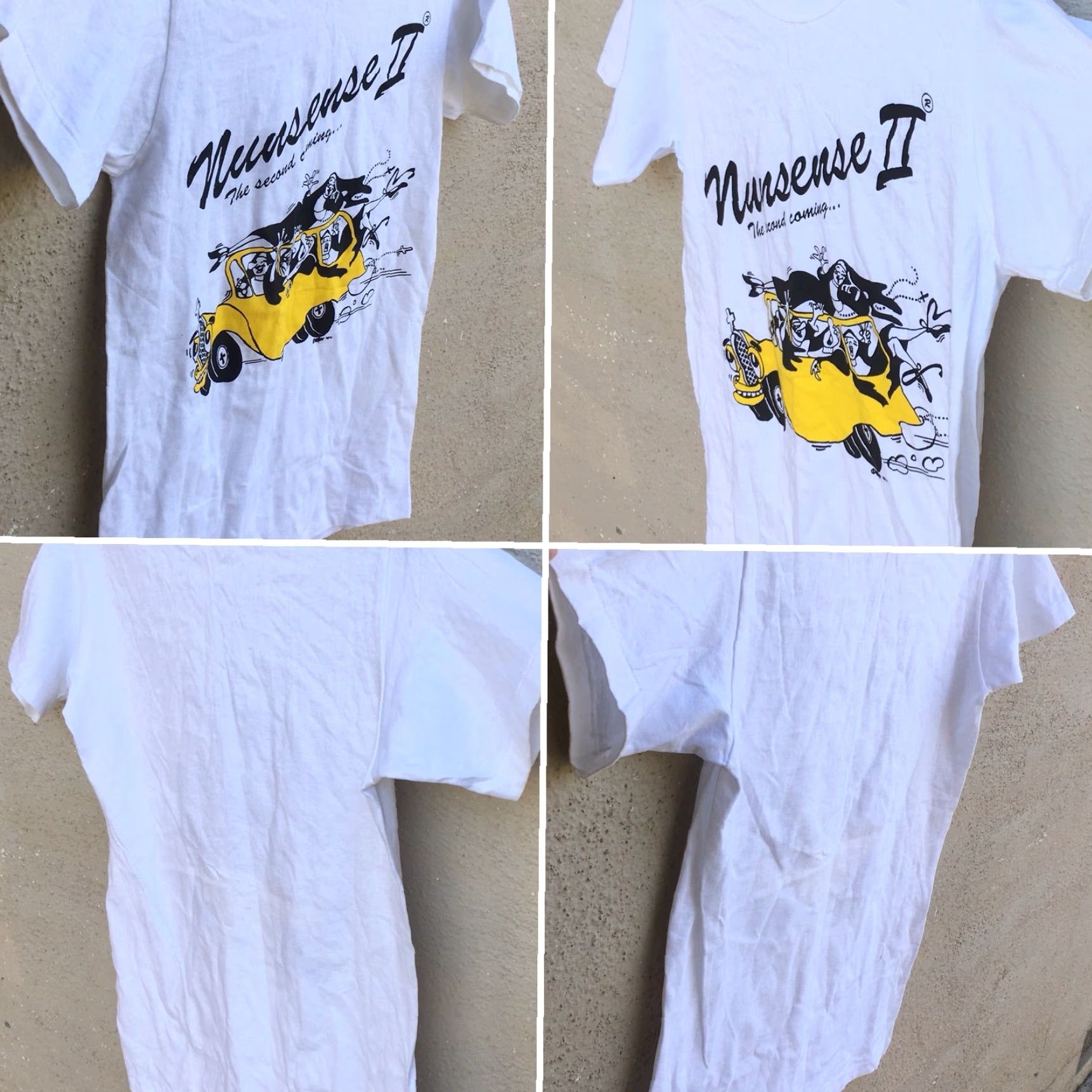 Vintage VINTAGE SHIRT-TEX T-Shirt S White Unisex Made In USA Nunsense II The Second Coming Graphic Tee 100% Cotton Short Sleeve Mens Womens Girls Boys Size US S / EU 44-46 / 1 - 4 Thumbnail
