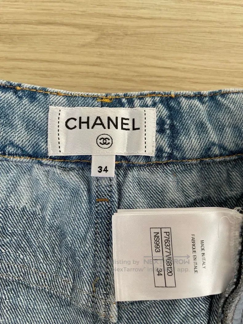 Chanel Chanel 24p denim logo shorts Size 42" / US 20 - 3 Thumbnail